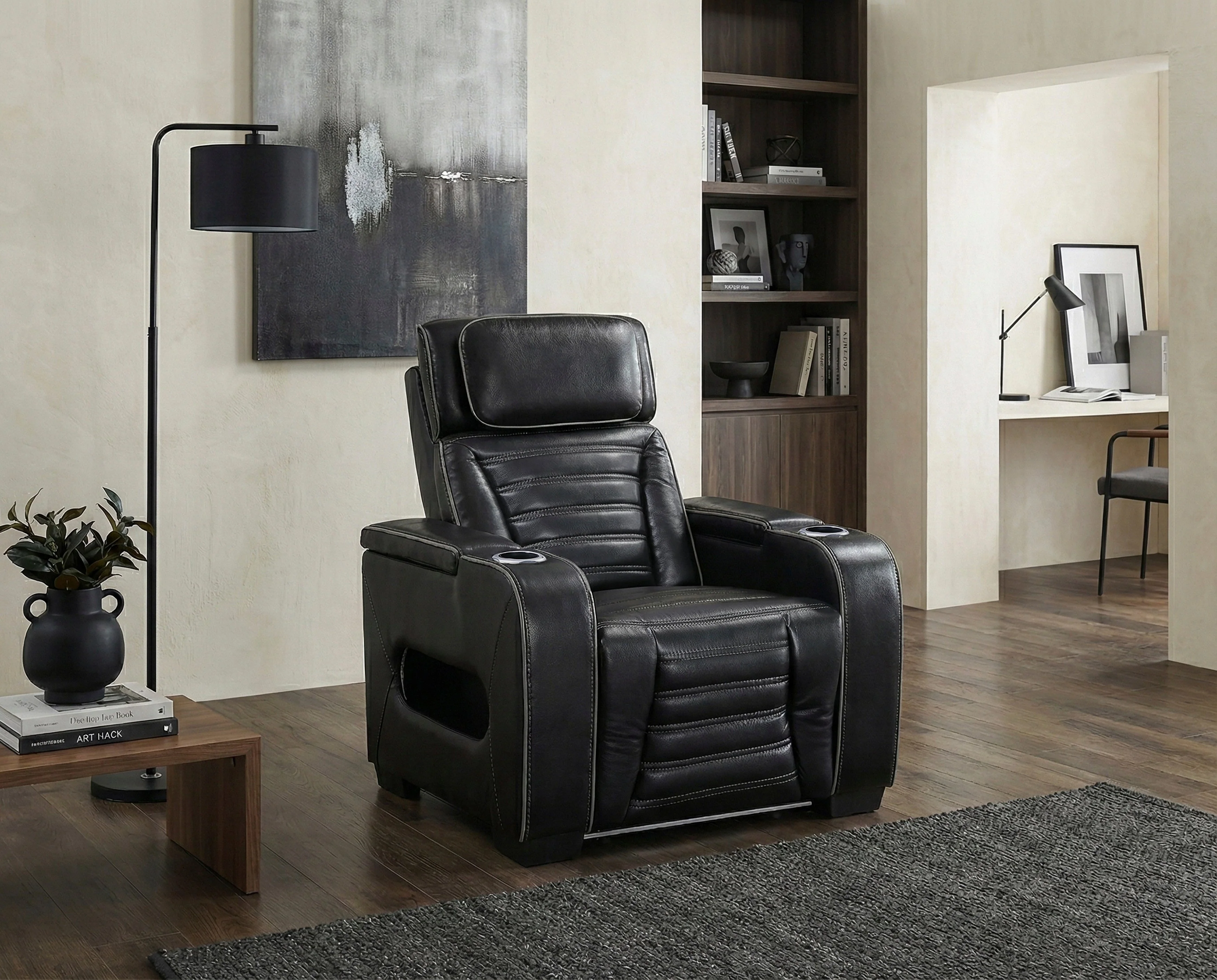 Cyber Black Power Reclining Chair with Power Headrest - Image 22