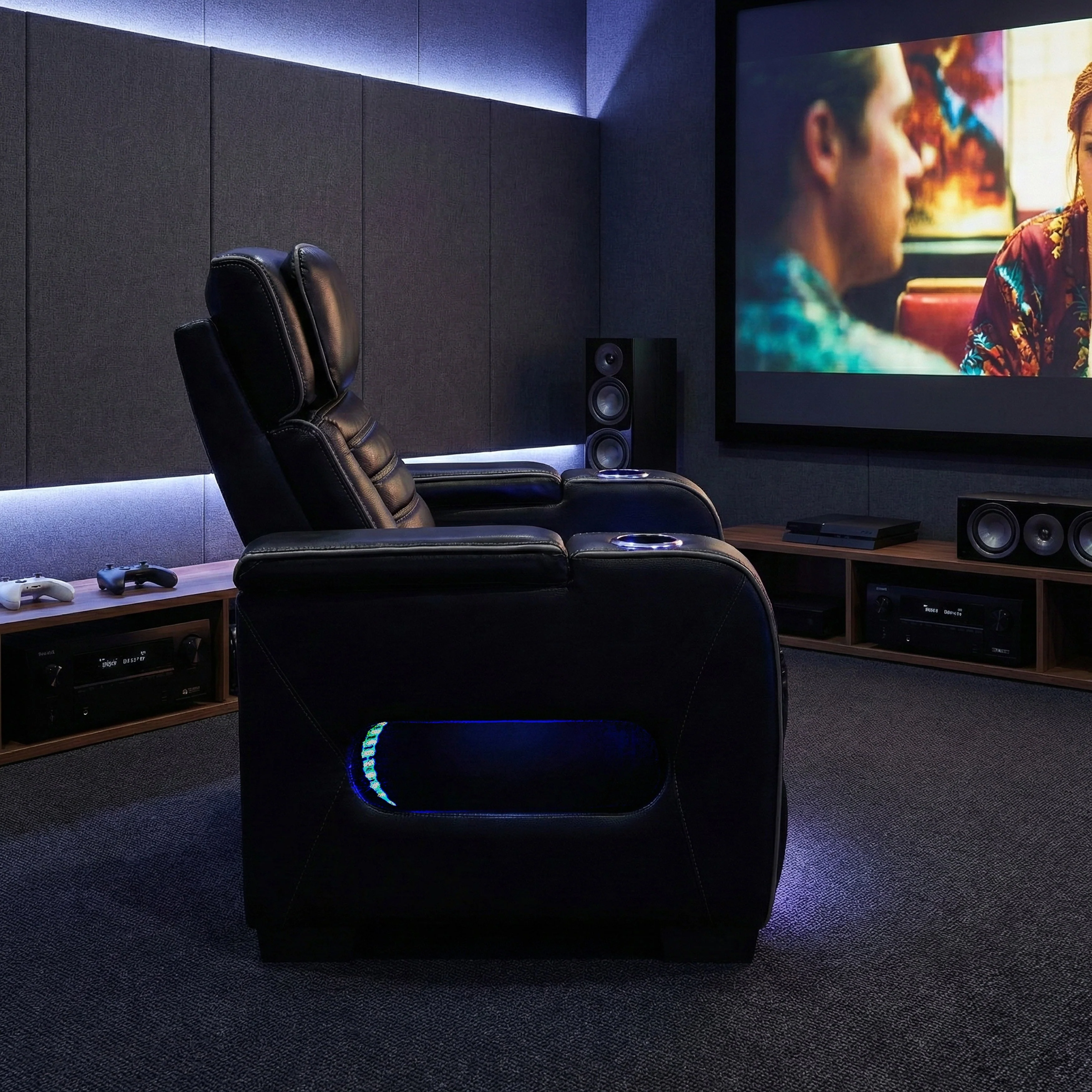 Cyber Black Power Reclining Chair with Power Headrest - Image 24
