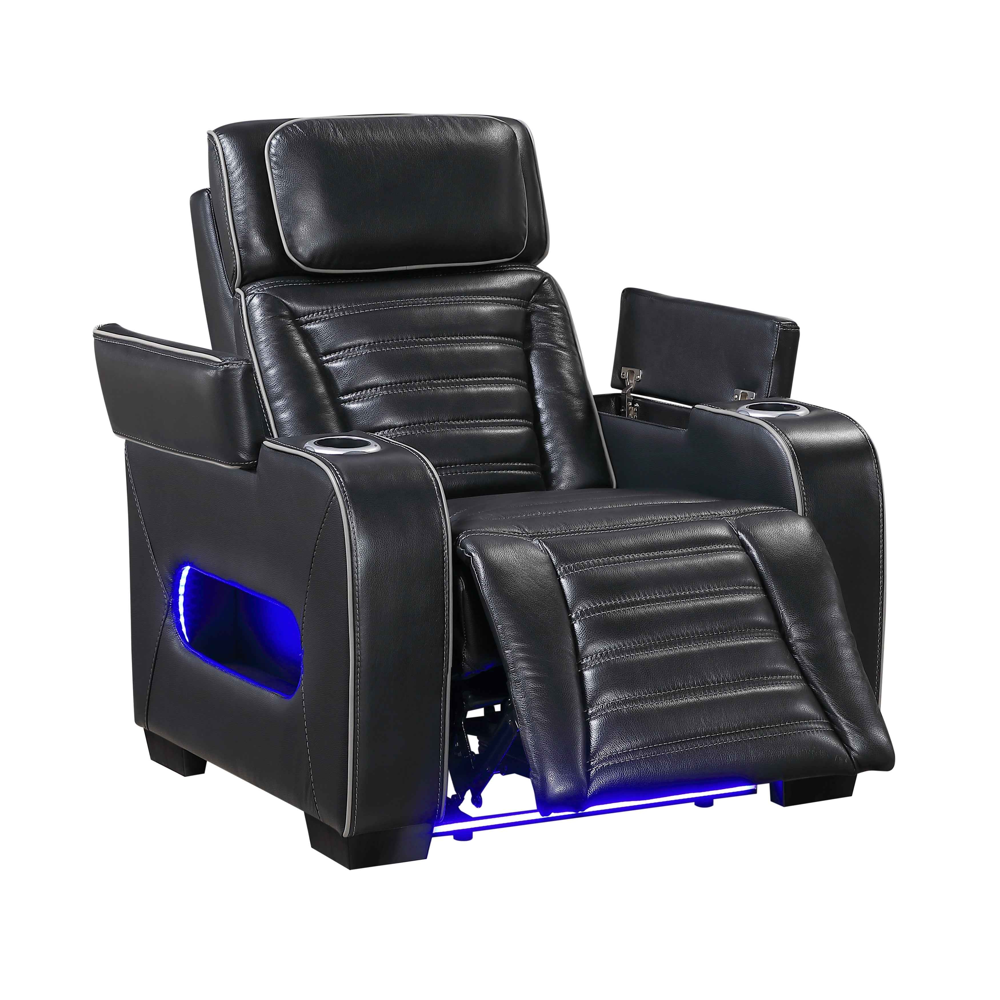 Cyber Black Power Reclining Chair with Power Headrest - Image 8