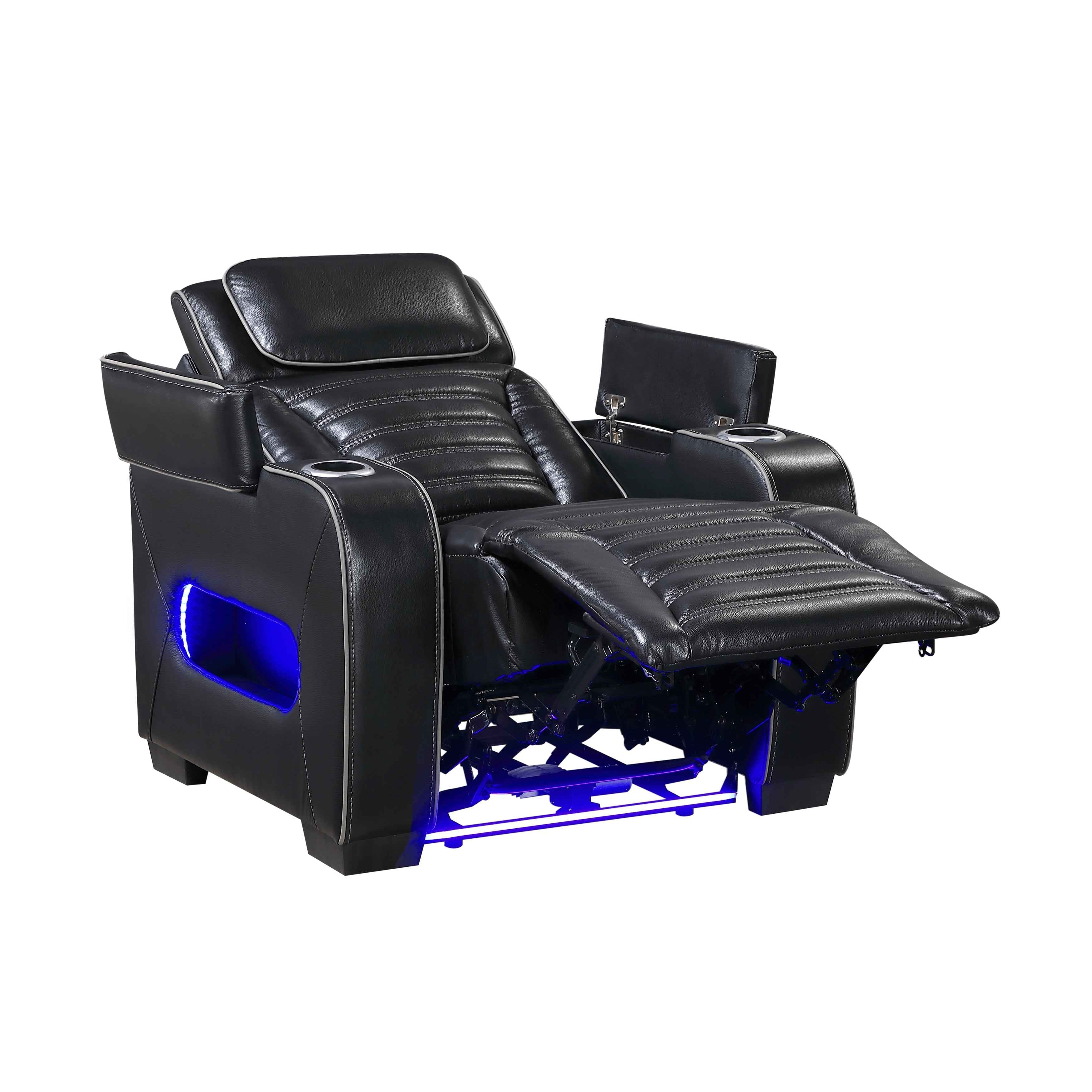 Cyber Black Power Reclining Living Room Set - Image 21