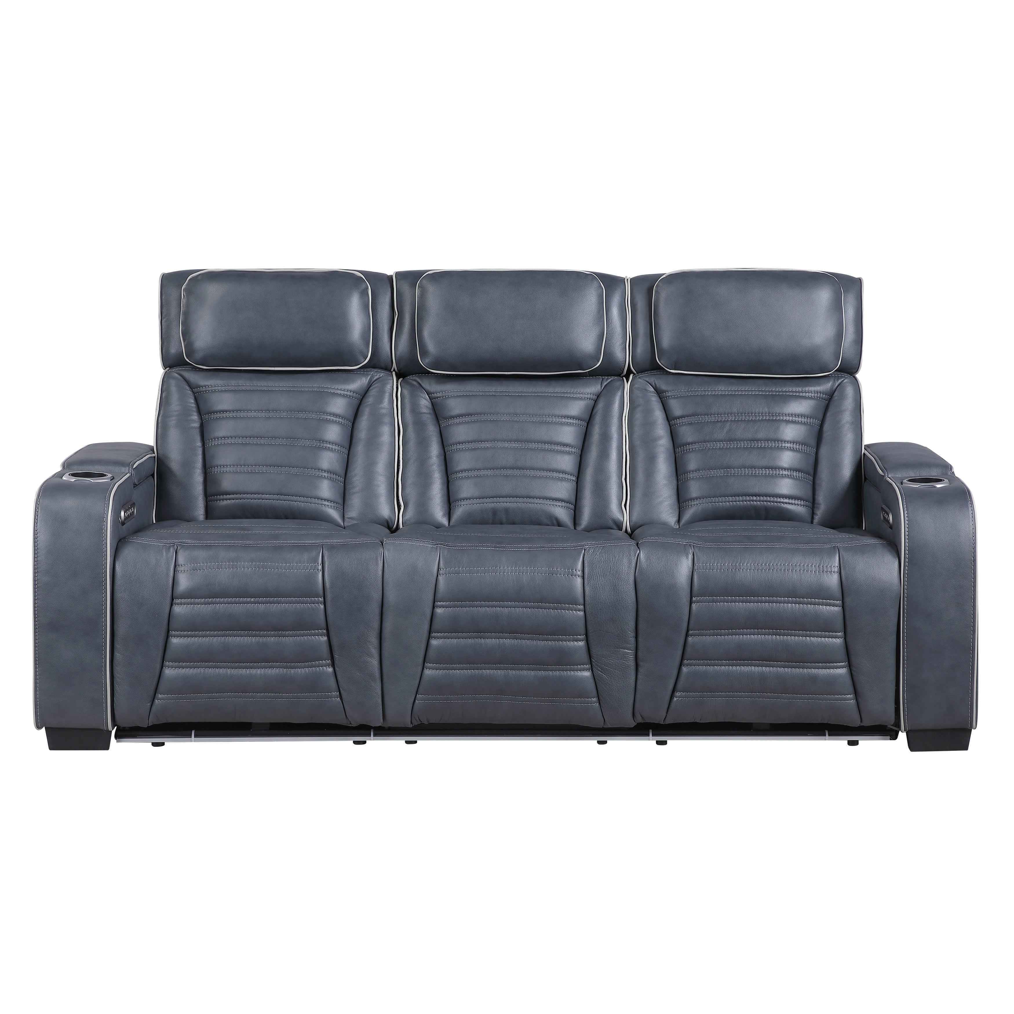 Cyber Blue 3-Piece Power Reclining Living Room Set - Image 3