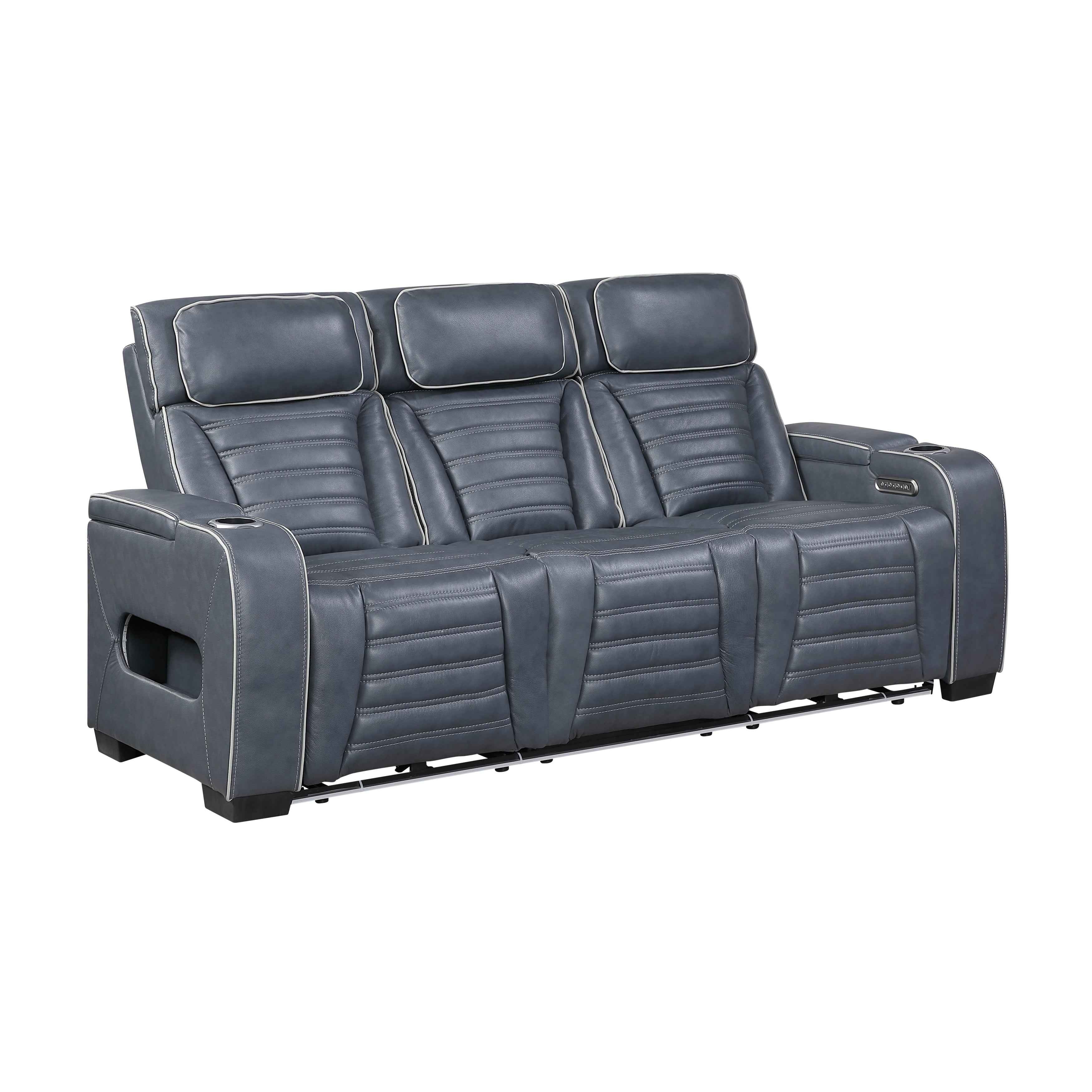 Cyber Blue 3-Piece Power Reclining Living Room Set - Image 4