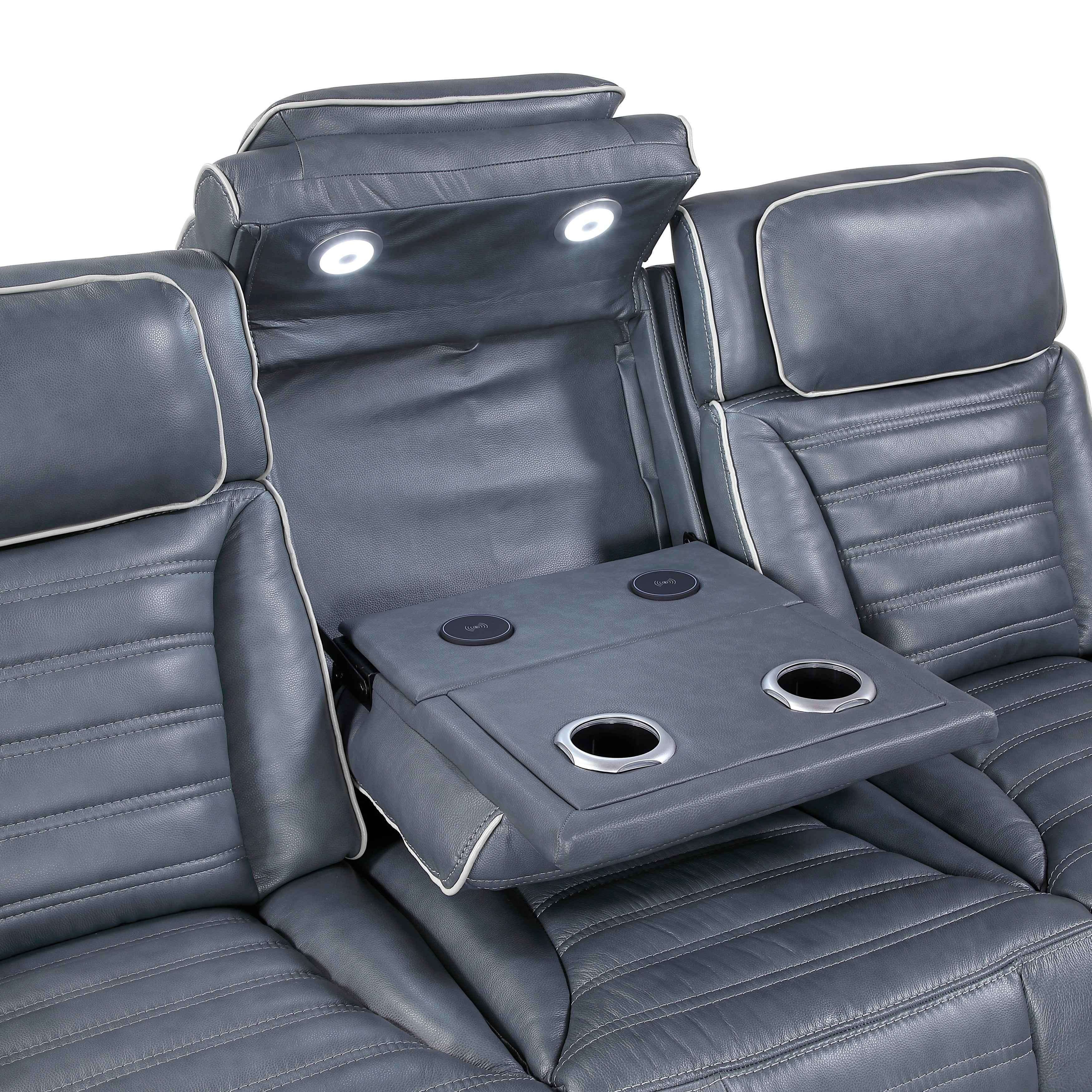 Cyber Blue 3-Piece Power Reclining Living Room Set - Image 9