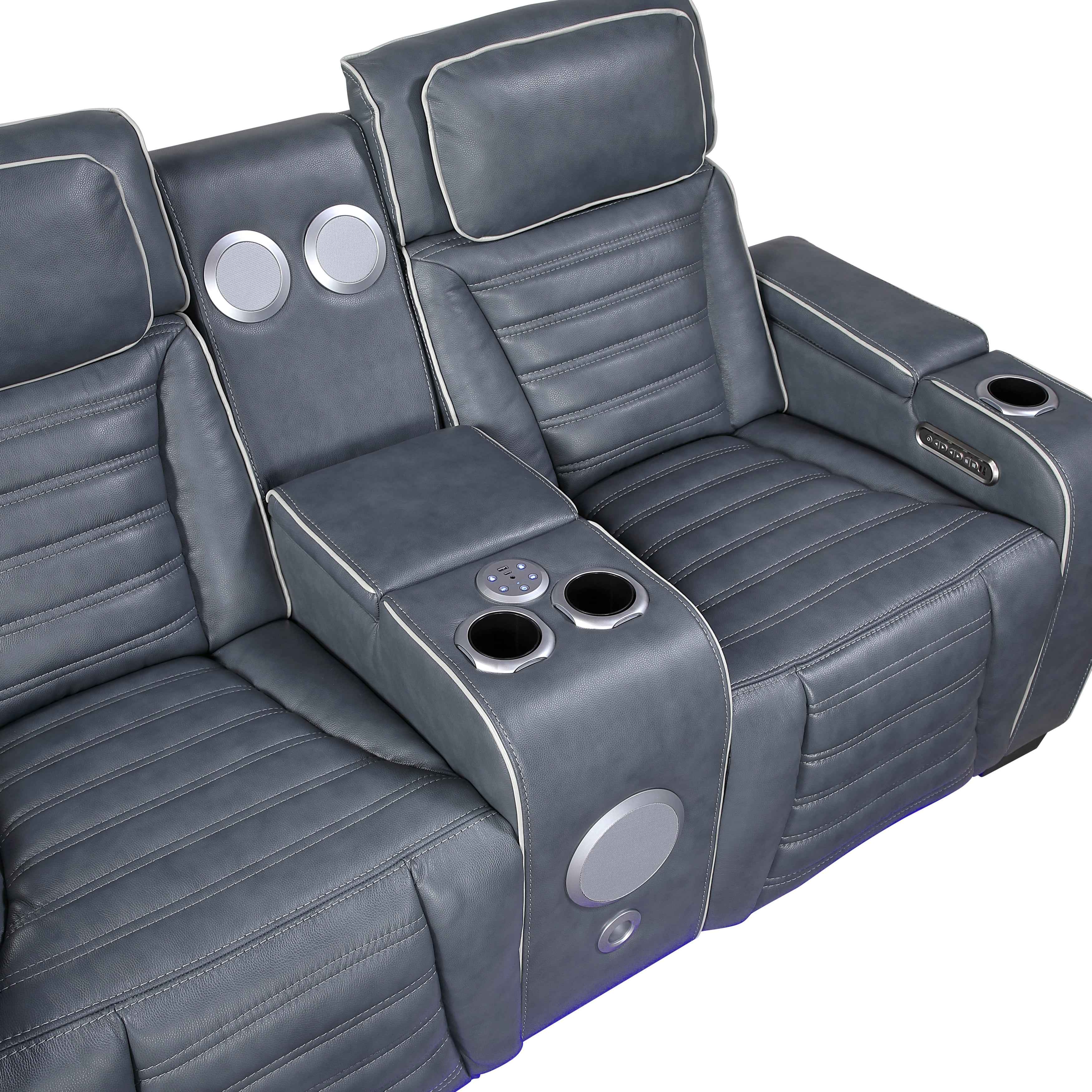 Cyber Blue Power Reclining Living Room Set - Image 16