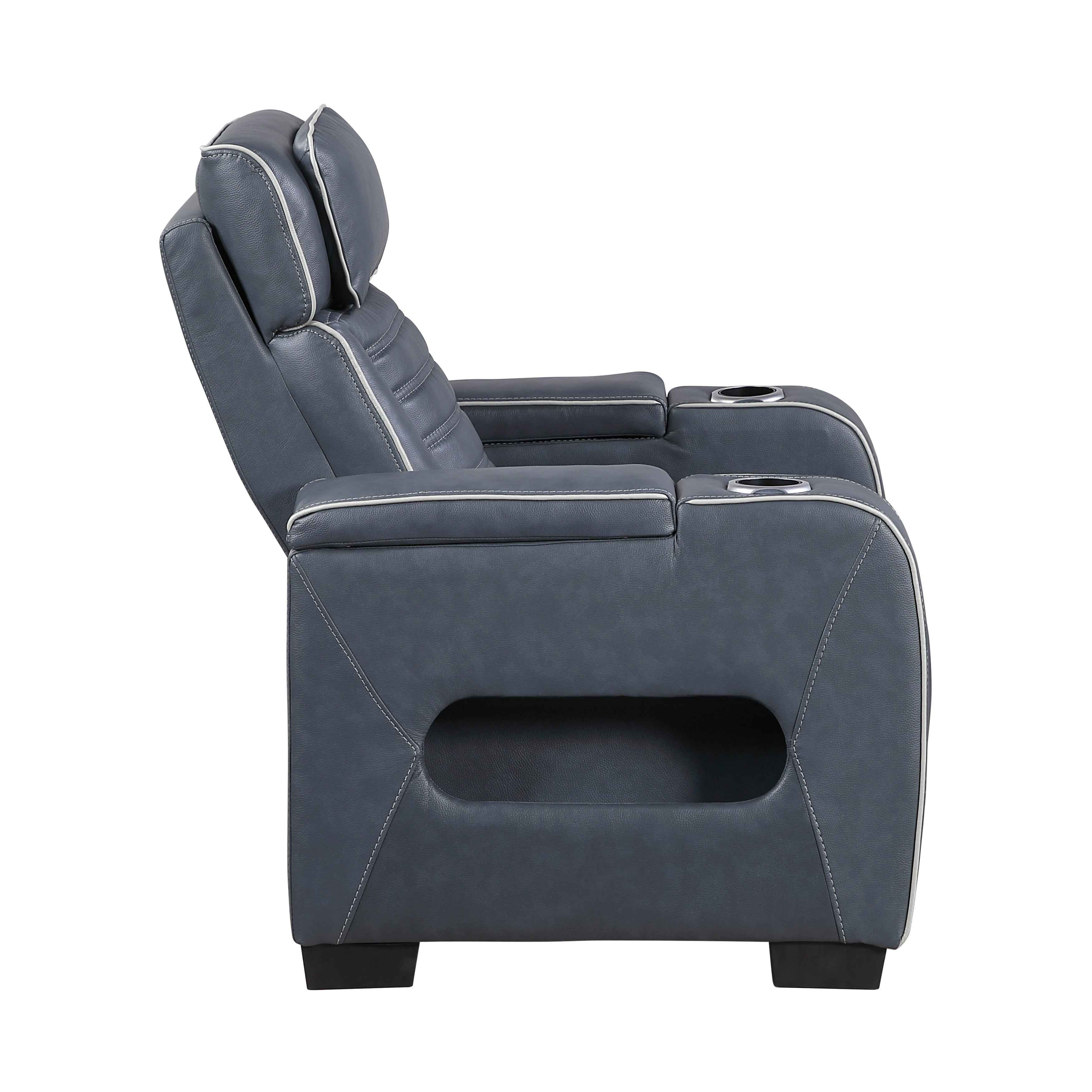 Cyber Blue Power Reclining Living Room Set - Image 21