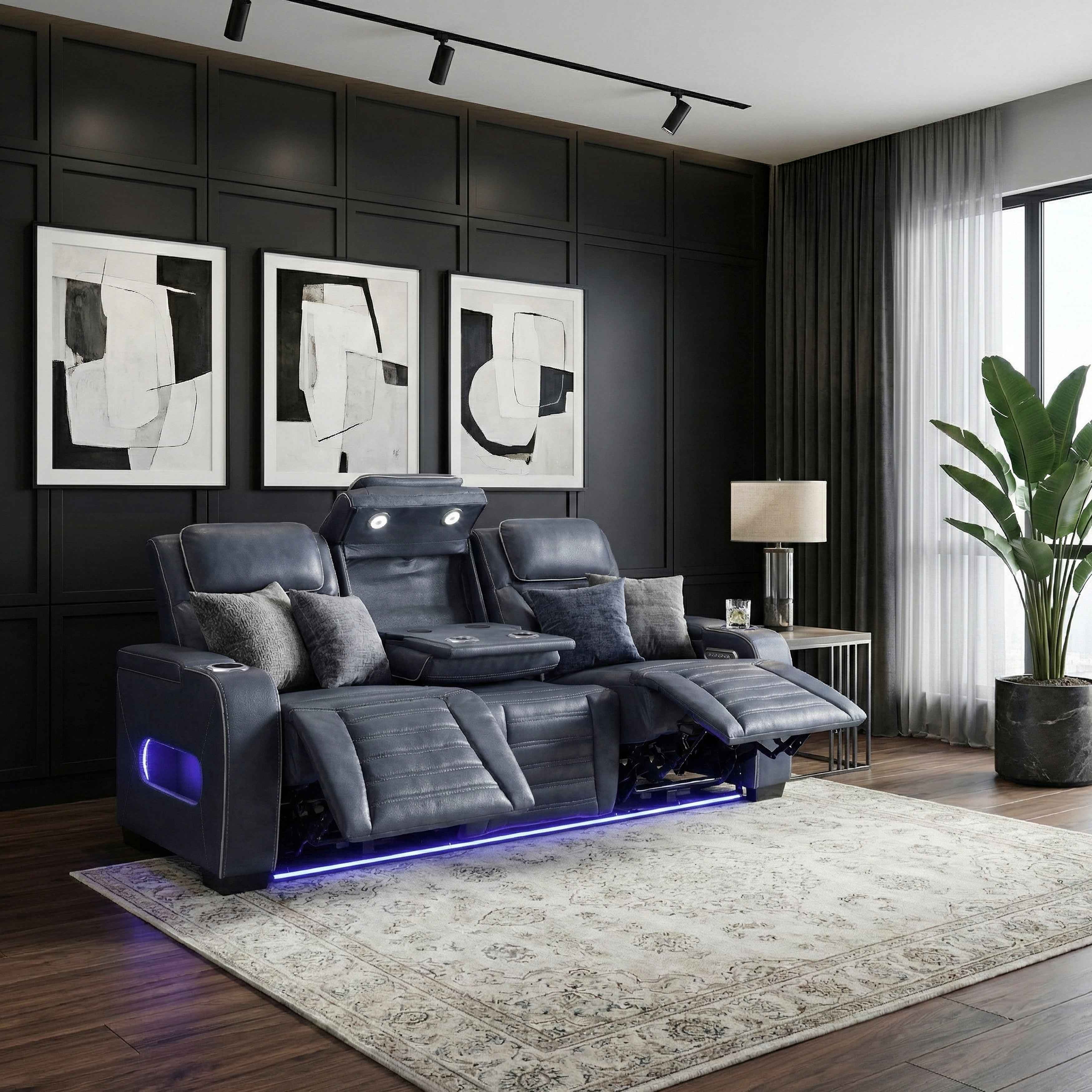 Cyber Blue Power Reclining Living Room Set - Image 35