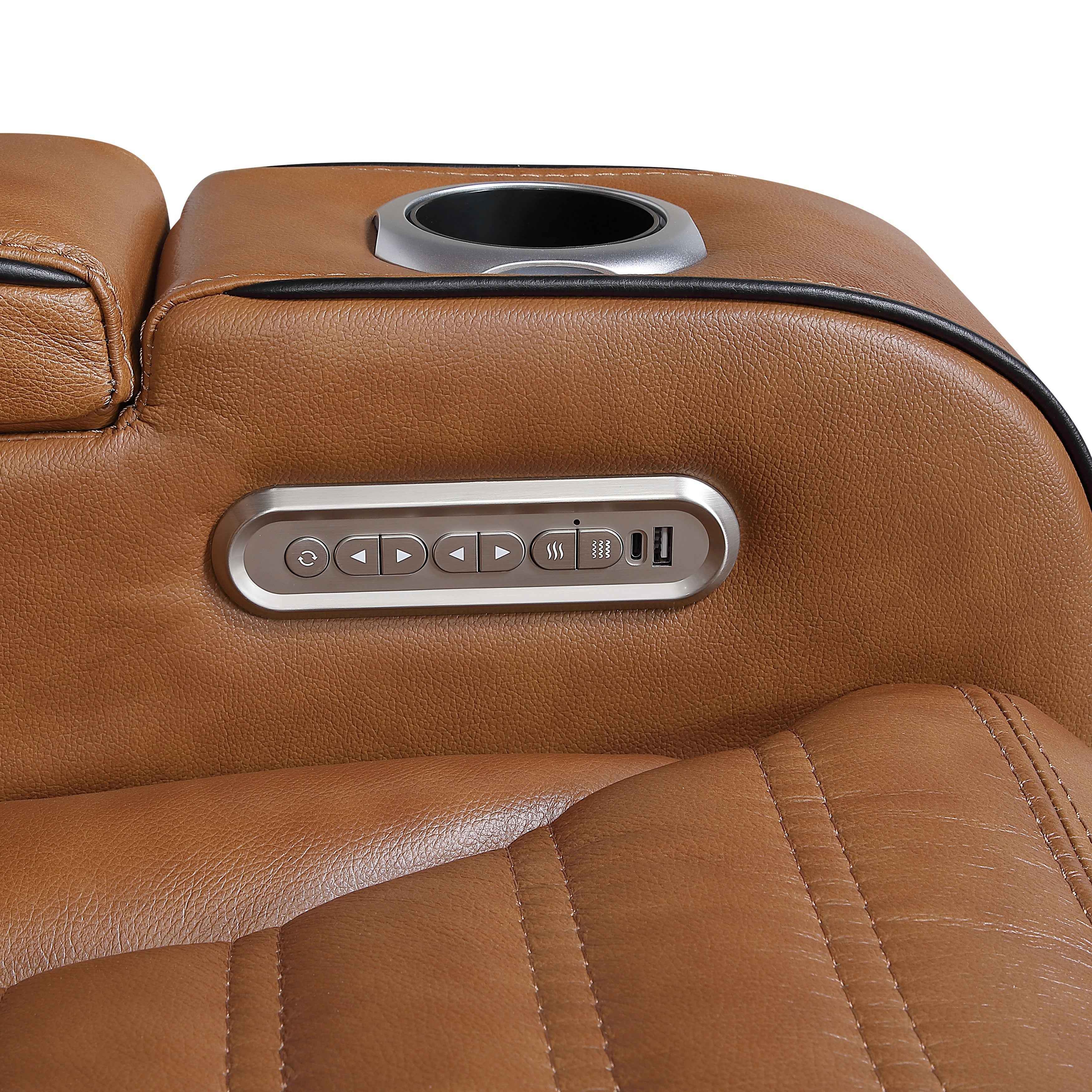 Cyber Brown 3-Piece Power Reclining Living Room Set - Image 14