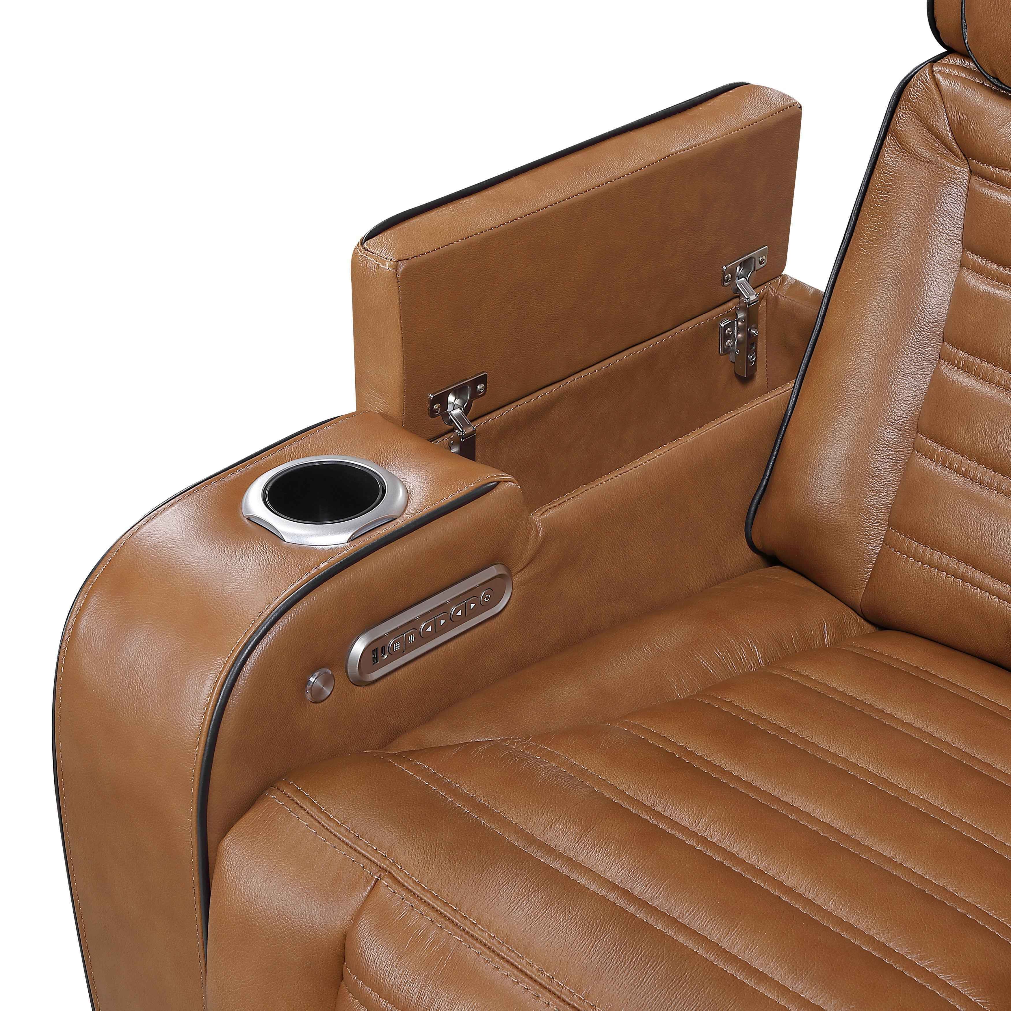 Cyber Brown 3-Piece Power Reclining Living Room Set - Image 16