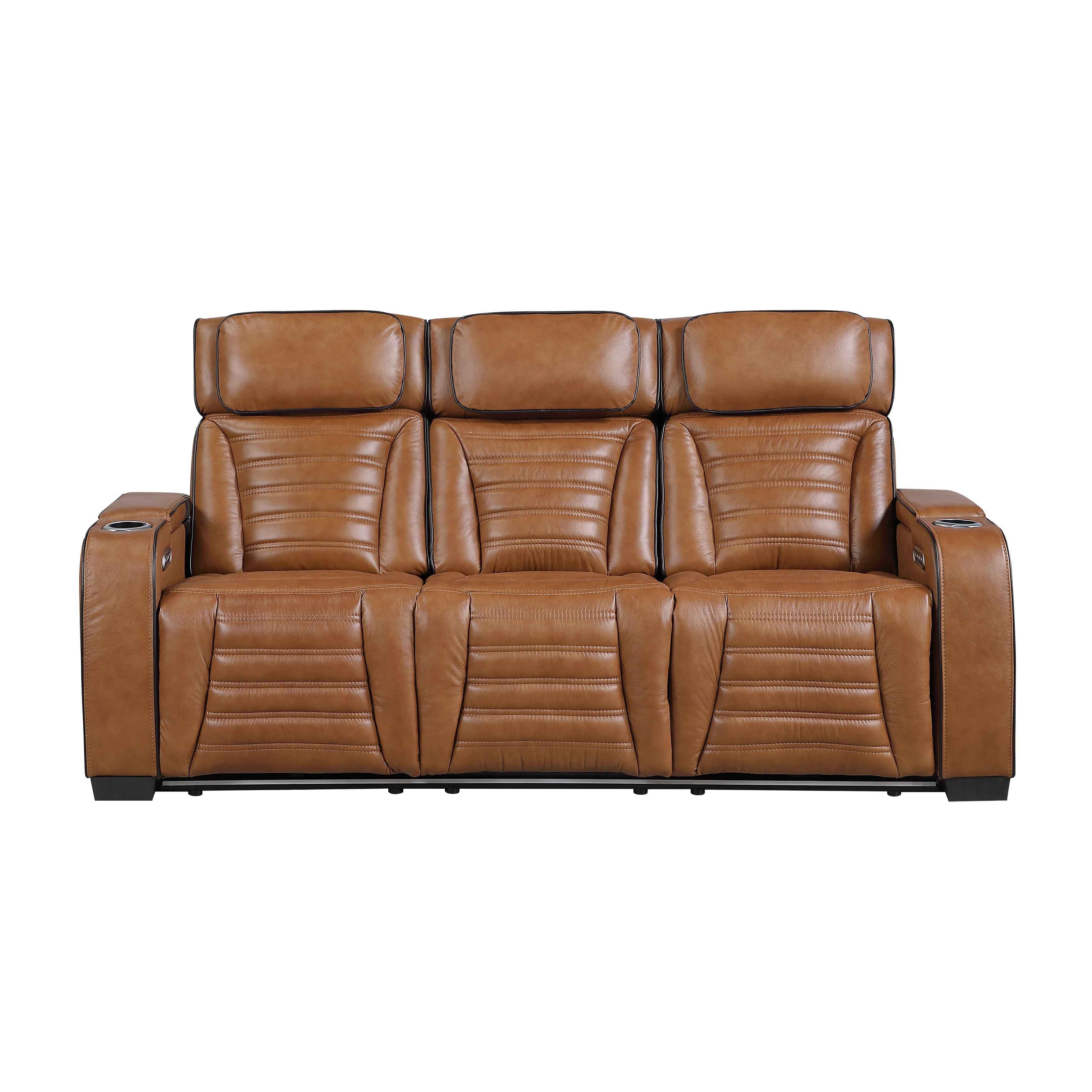 Cyber Brown 3-Piece Power Reclining Living Room Set - Image 2