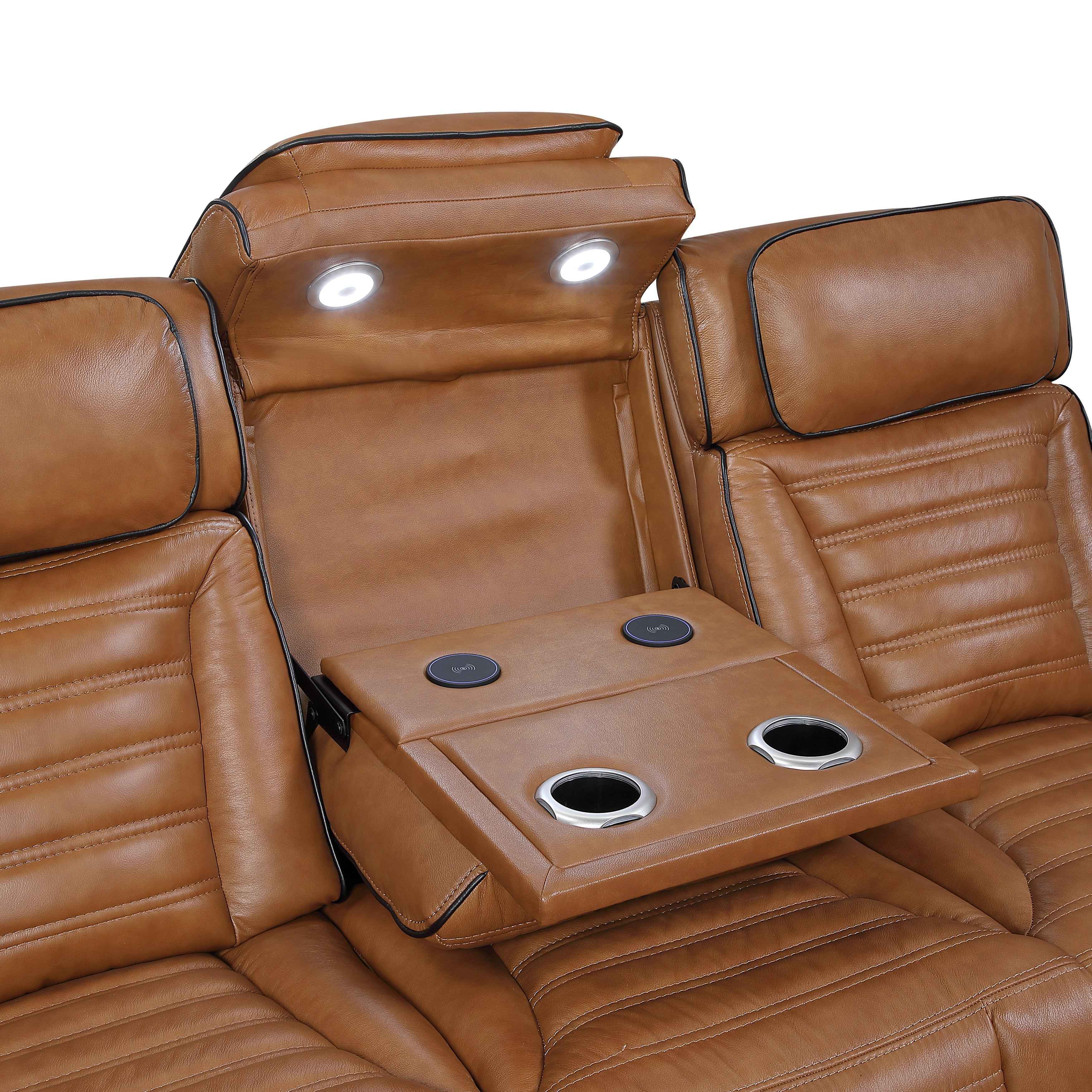 Cyber Brown 3-Piece Power Reclining Living Room Set - Image 7