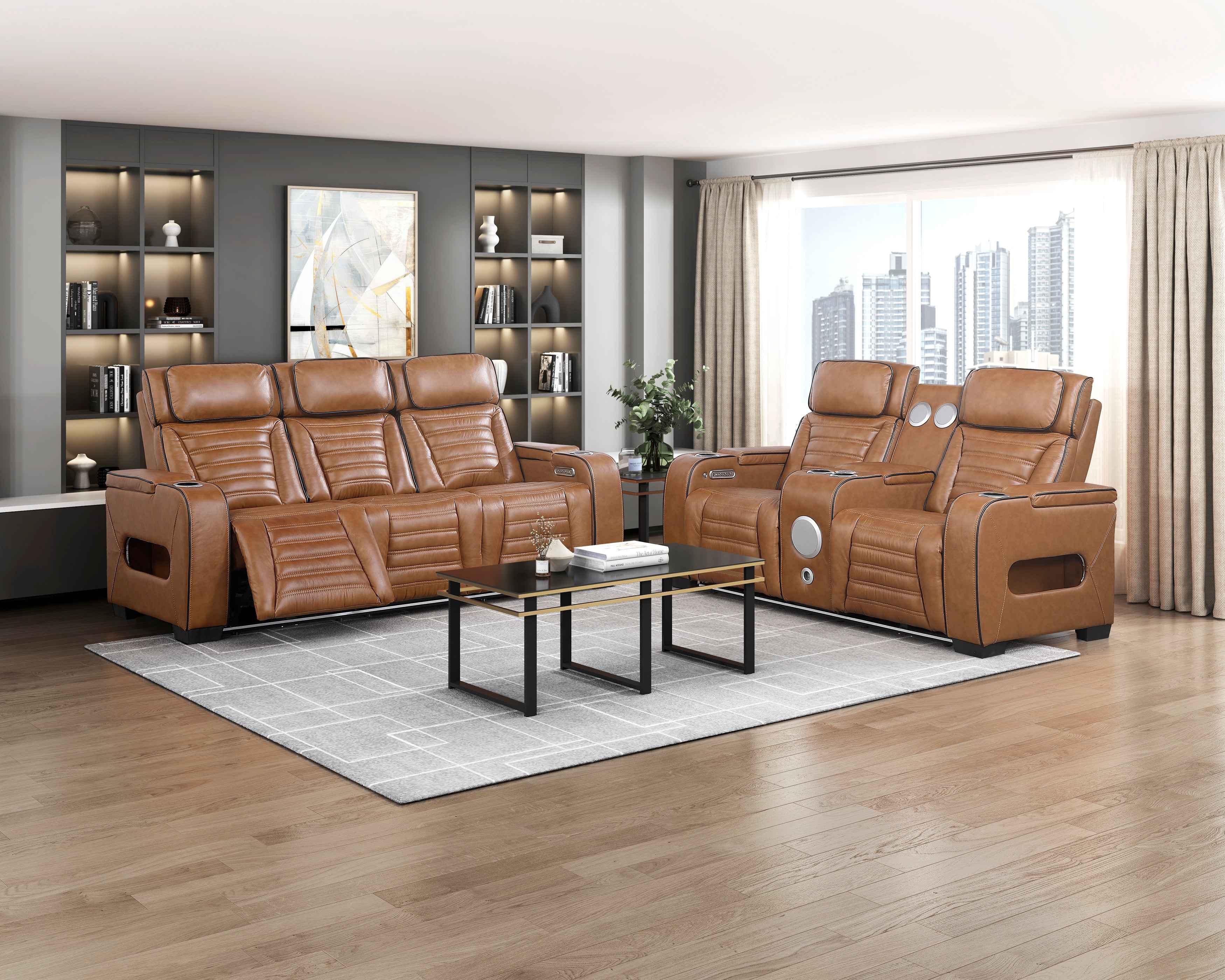 Cyber Brown Power Reclining Living Room Set - Image 28