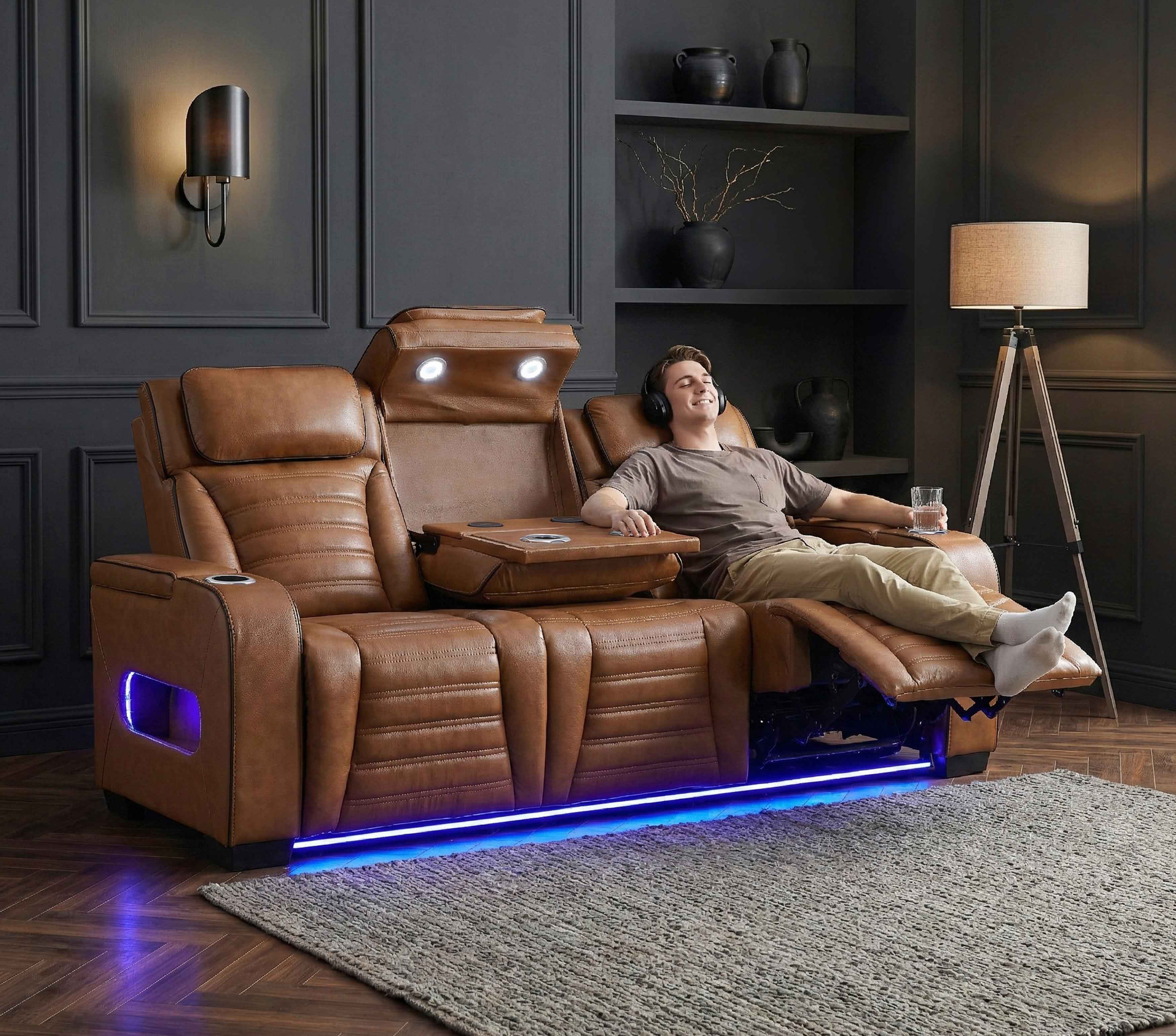 Cyber Brown Power Reclining Living Room Set - Image 30