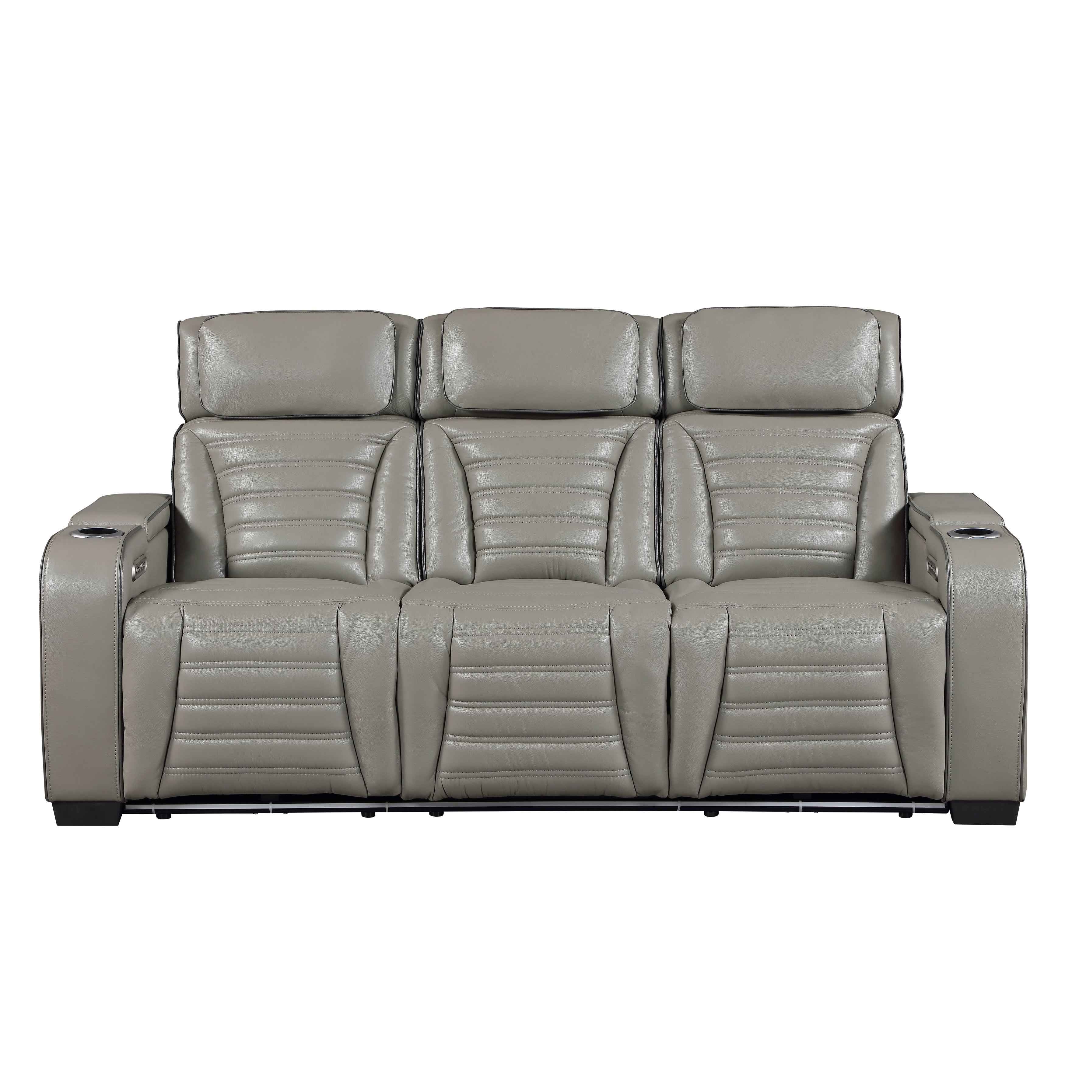 Cyber Gray 3-Piece Power Reclining Living Room Set - Image 3