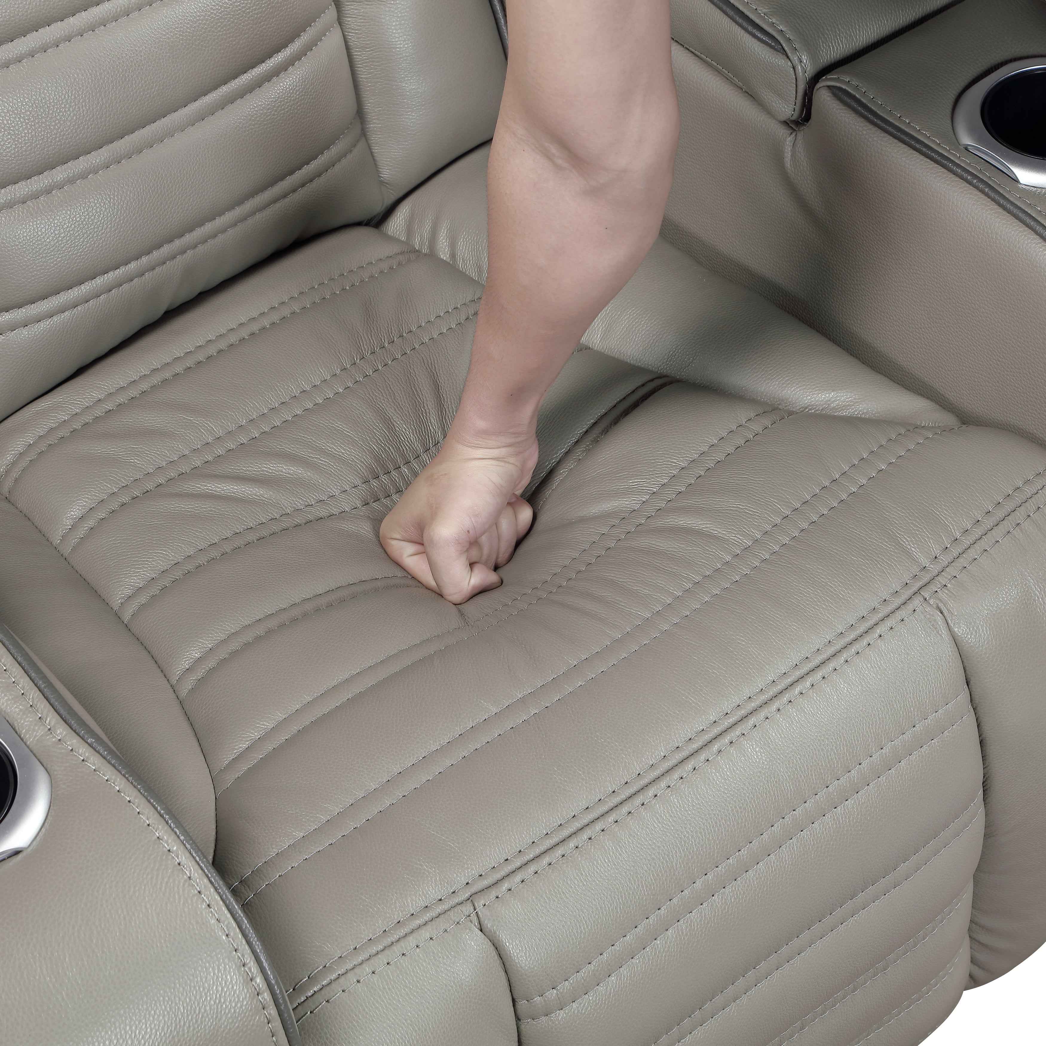 Cyber Gray Power Double Reclining Loveseat with Center Console - Image 13