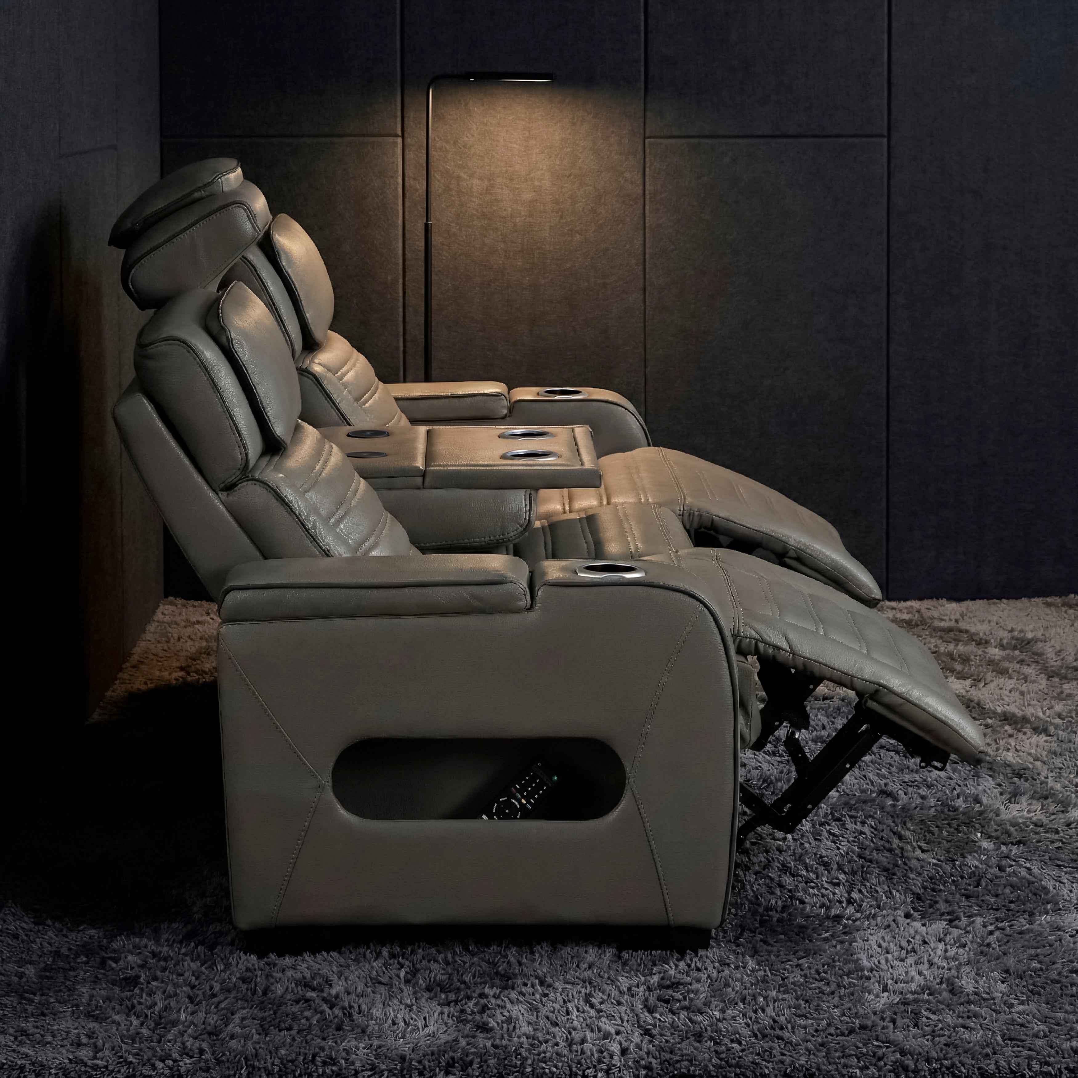 Cyber Gray Power Double Reclining Sofa with Center Drop-Down - Image 21