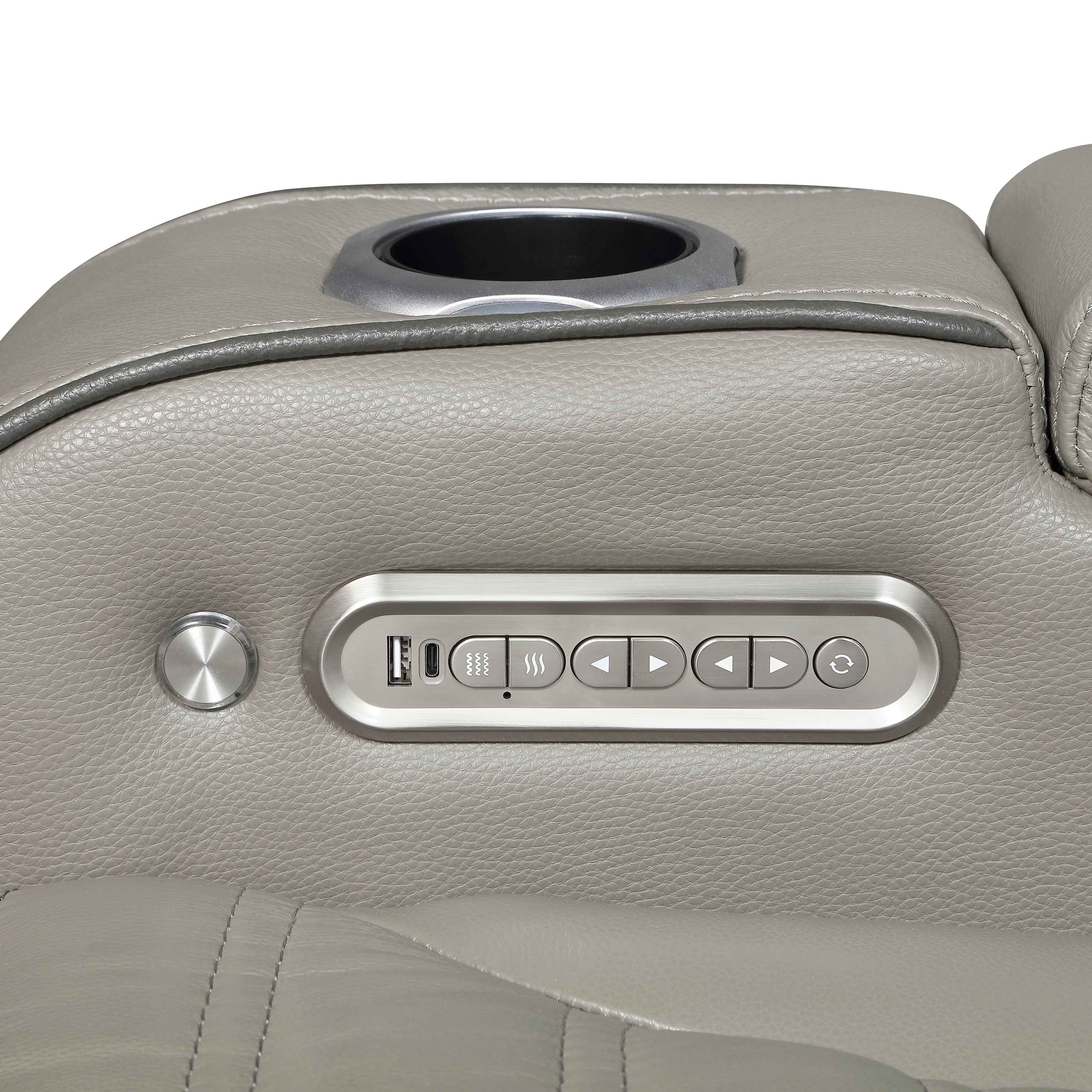 Cyber Gray Power Double Reclining Sofa with Center Drop-Down - Image 9