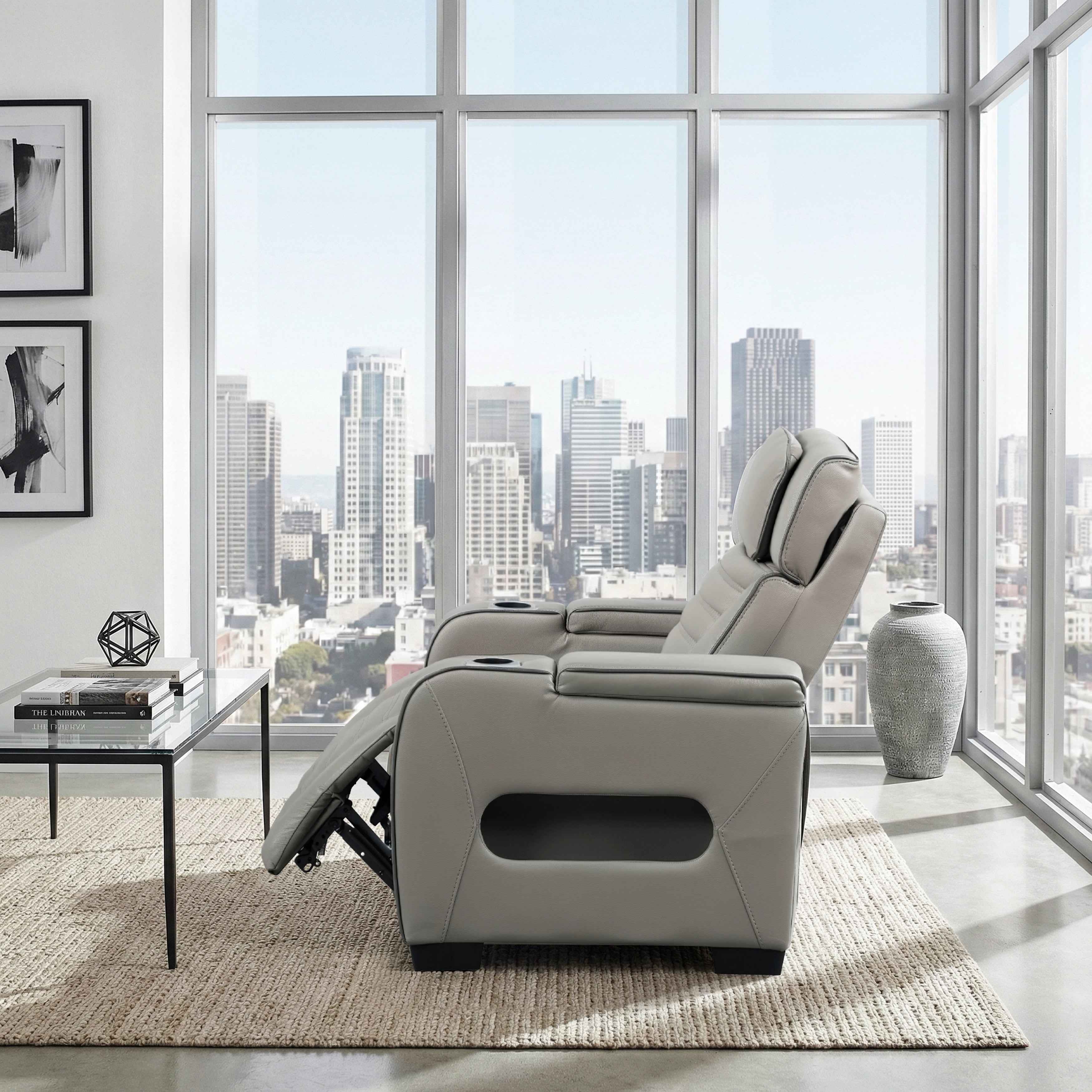 Cyber Gray Power Reclining Chair with Power Headrest - Image 23