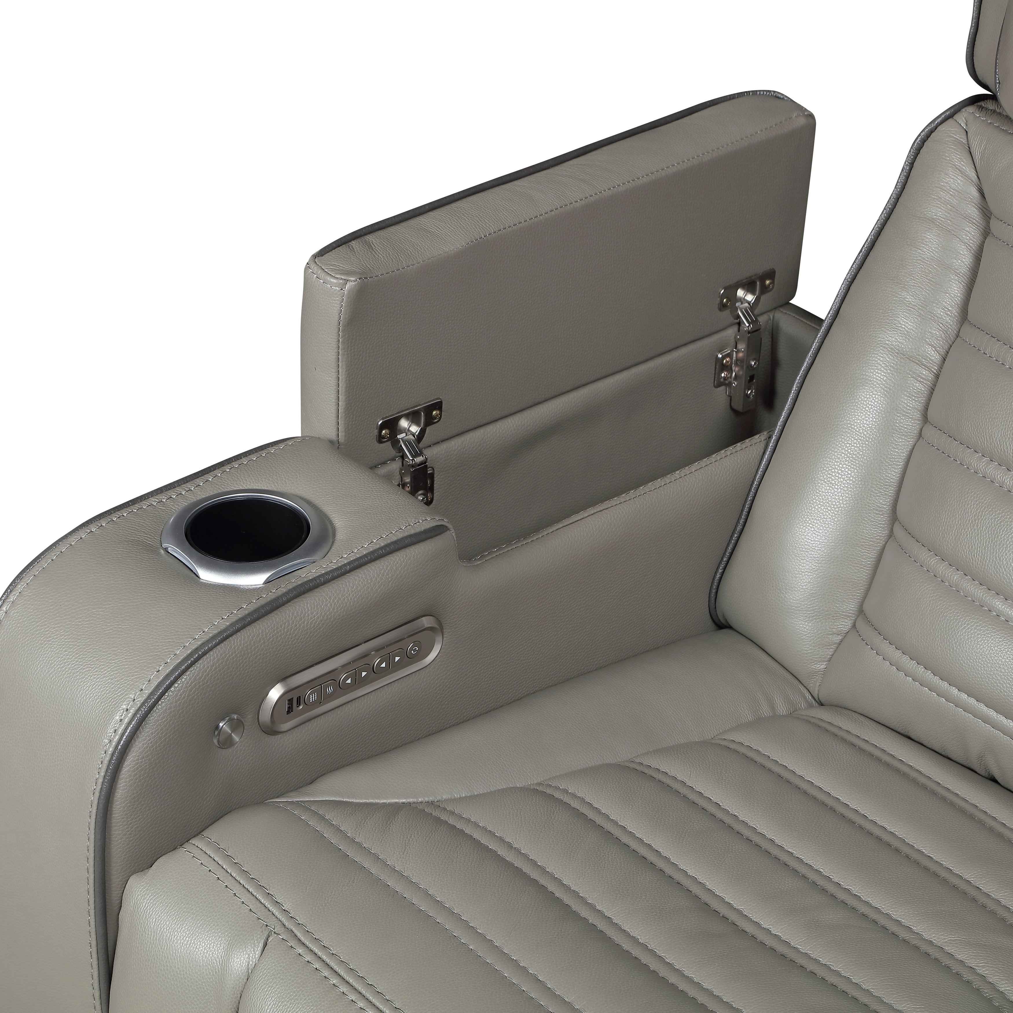 Cyber Gray Power Reclining Living Room Set - Image 30