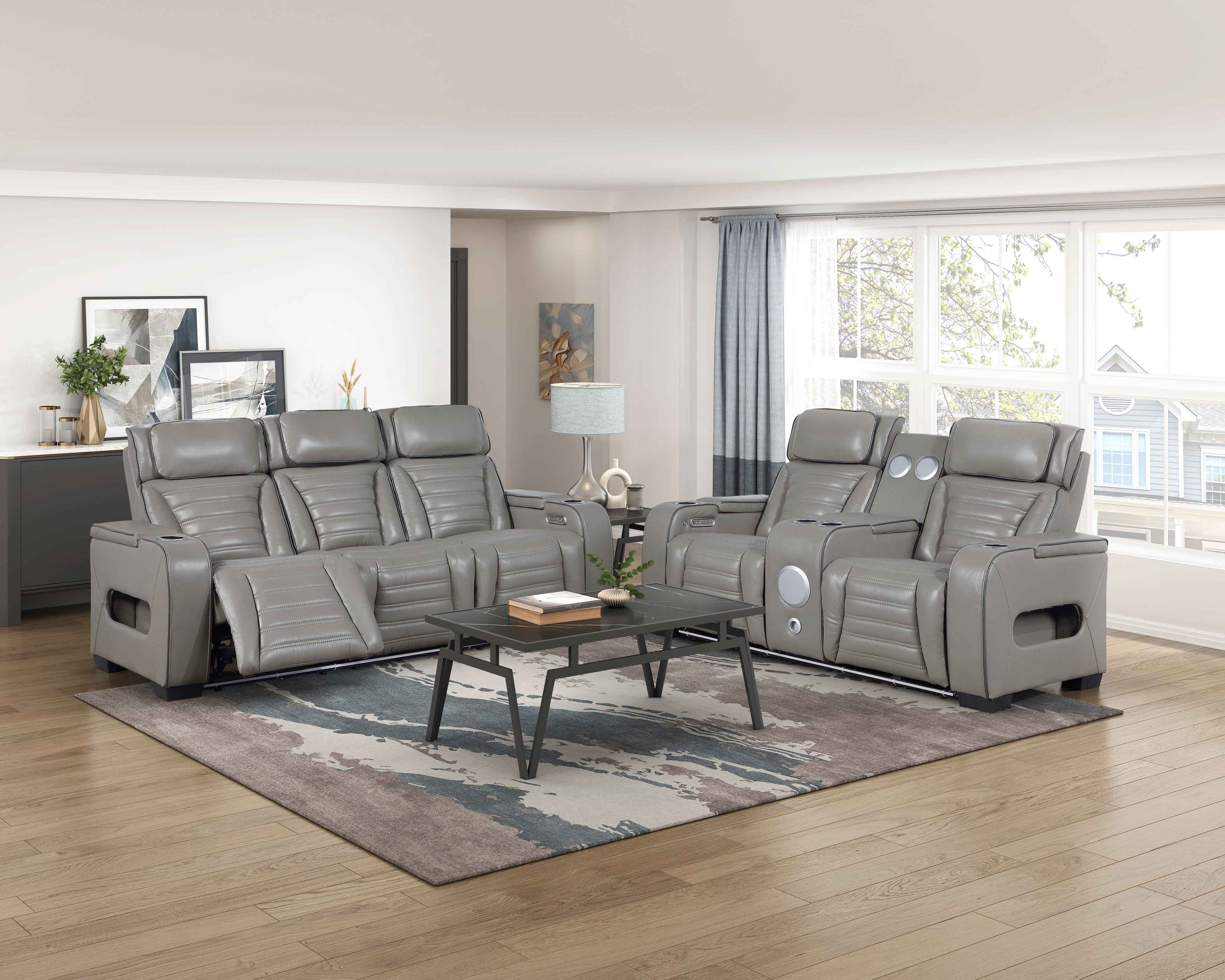 Cyber Gray Power Reclining Living Room Set - Image 35