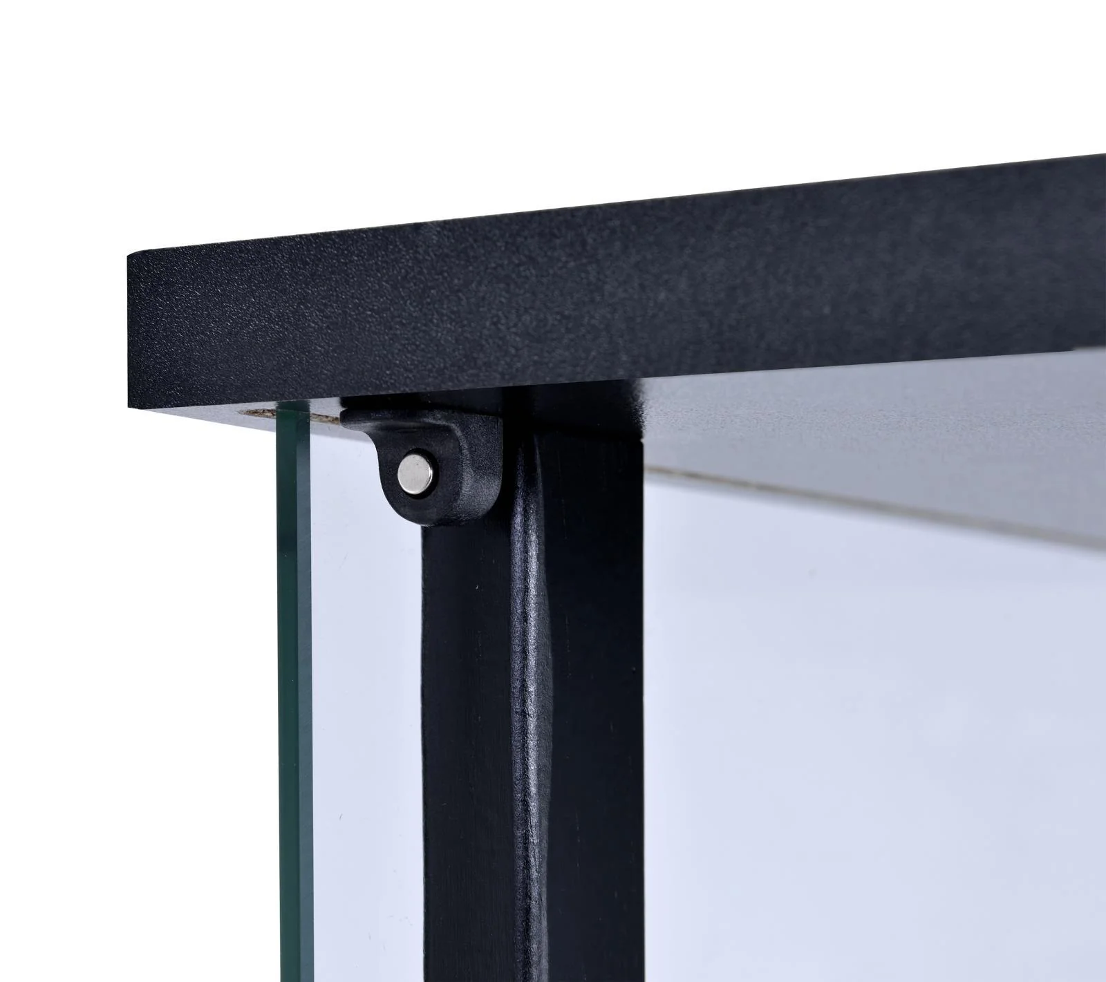 Cyclamen Black/Clear 3-Shelf Glass Curio Cabinet - Image 7
