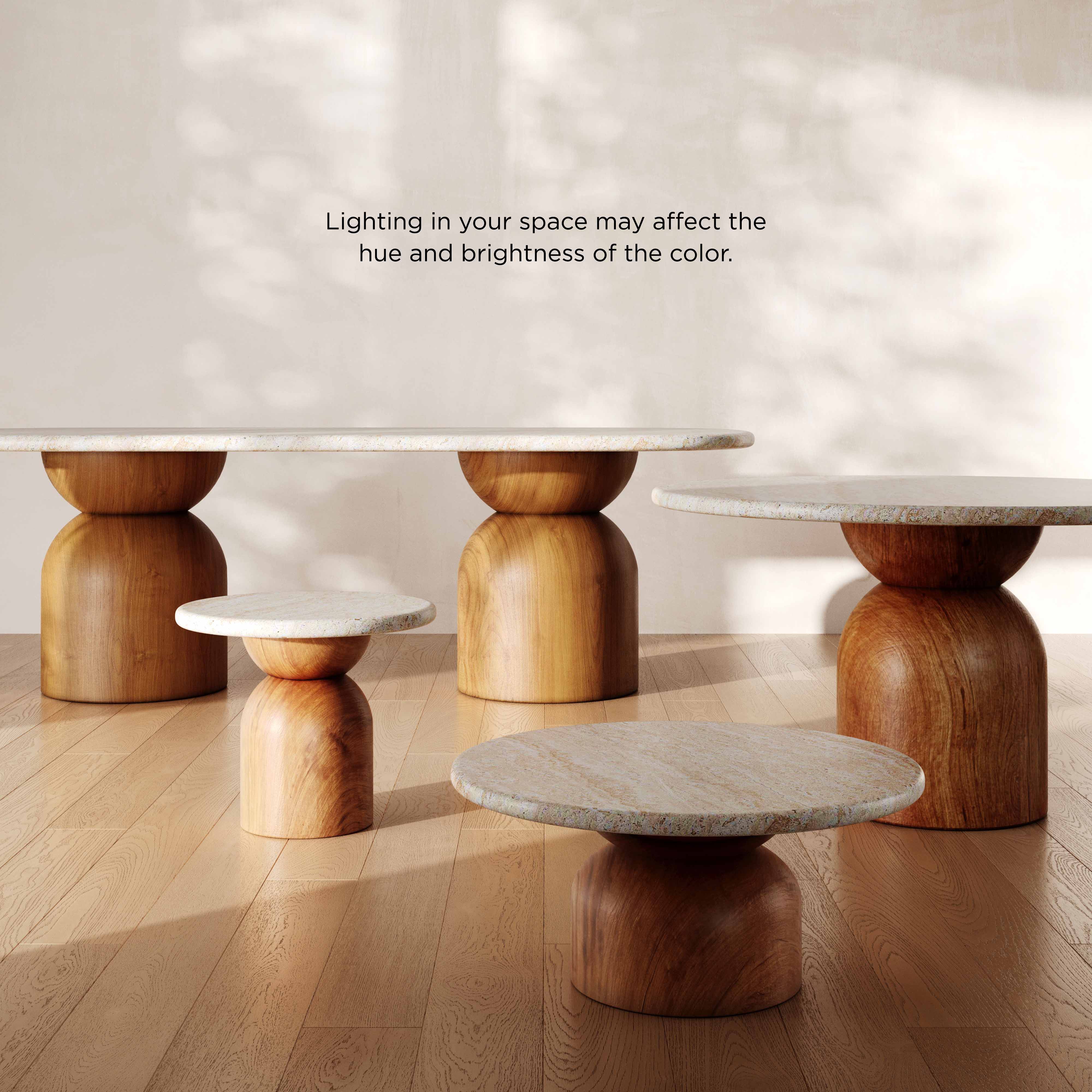 Cynthia Faux Travertine Concrete Indoor/Outdoor Side Table - Image 10