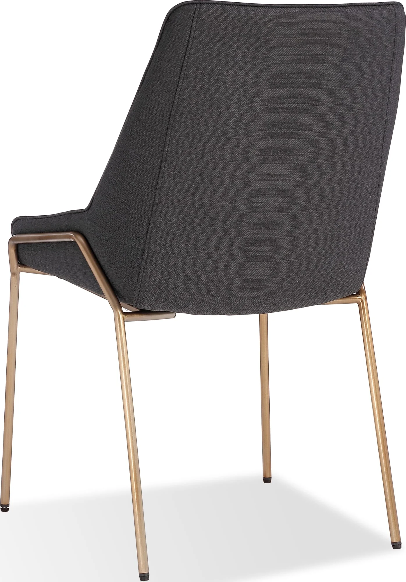 Cyrus Coal/Brushed Bronze Upholstered Dining Chair (Set of 2) - Image 6
