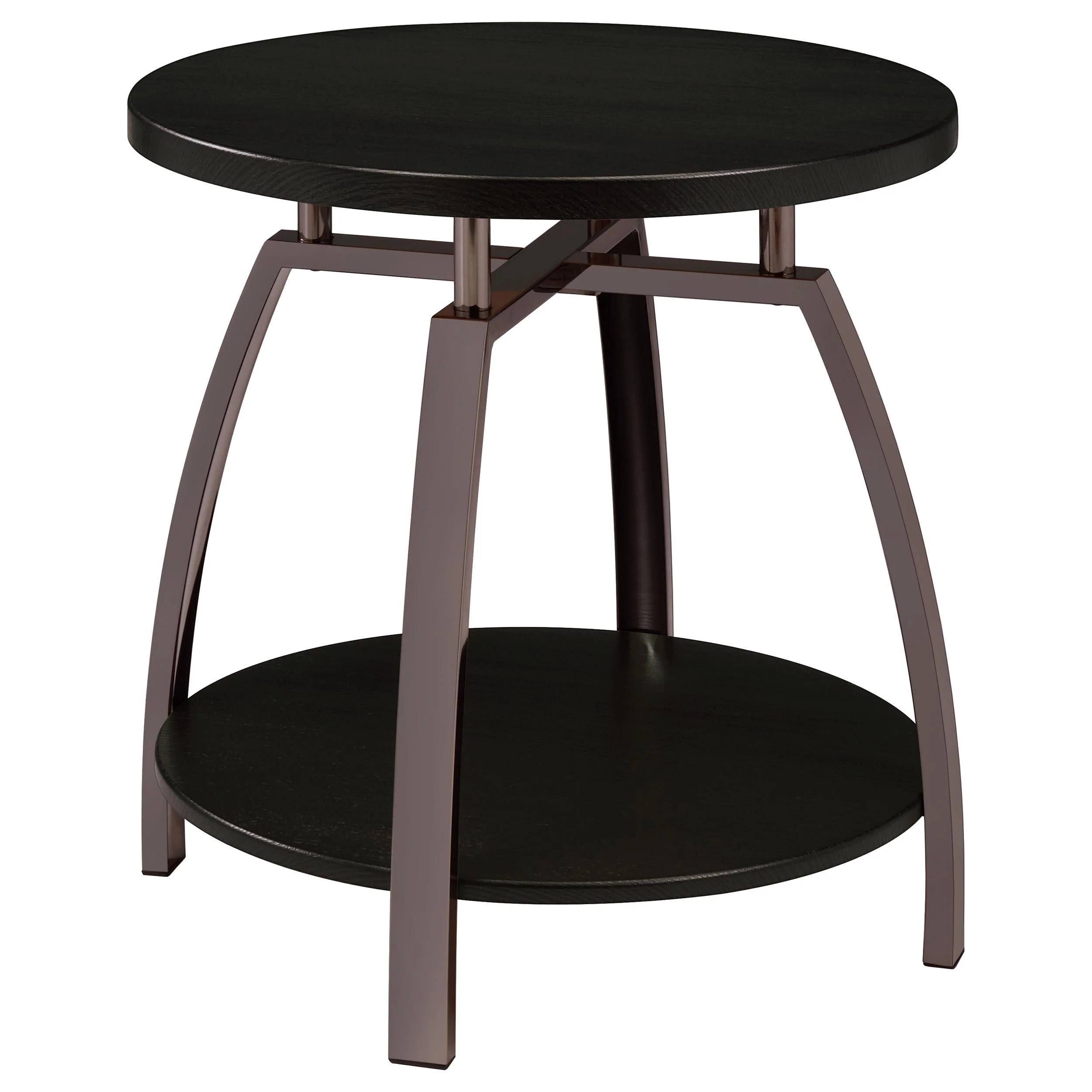 Dacre Dark Charcoal 2-Piece Round Coffee and End Table Set - Image 3