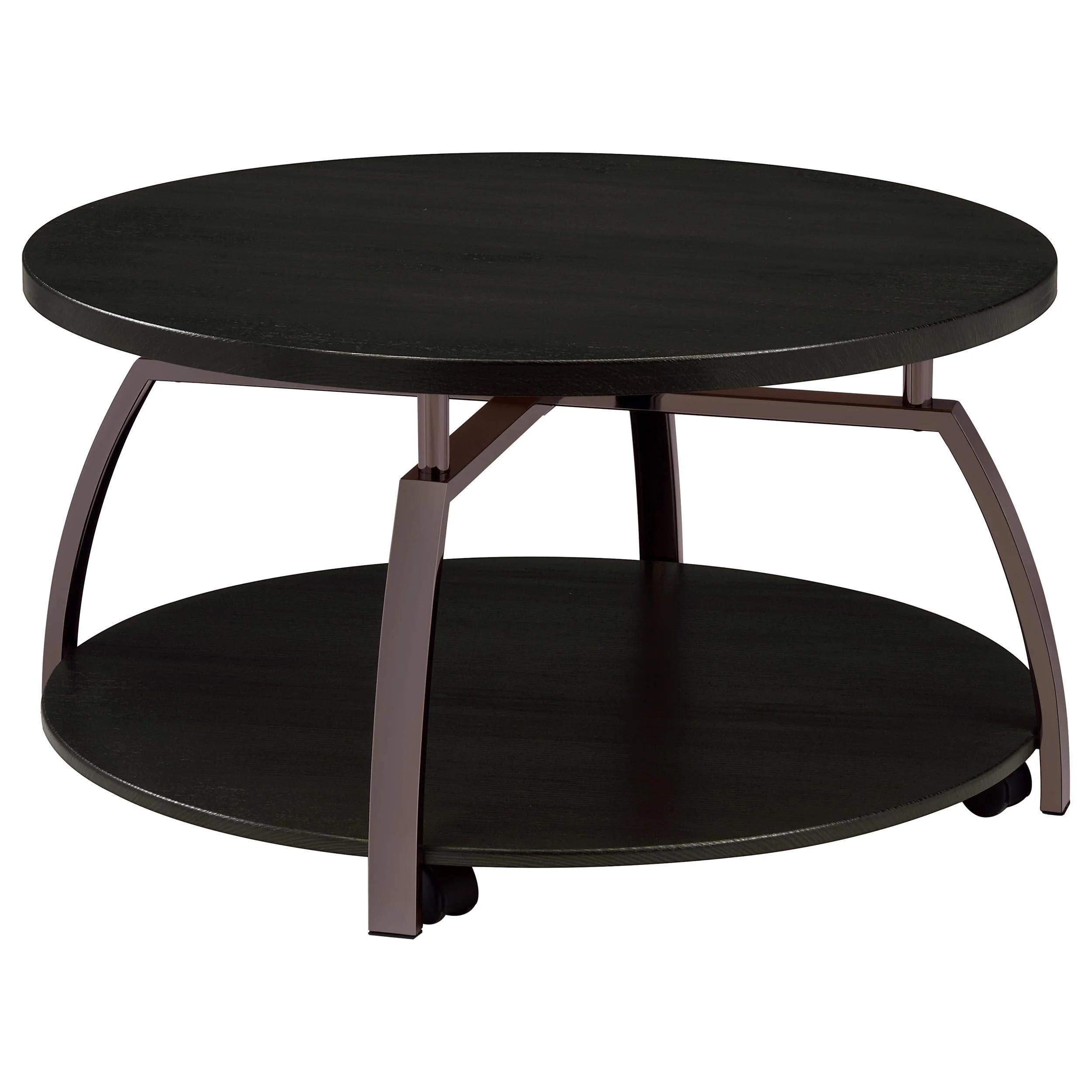 Dacre Dark Charcoal 2-Piece Round Coffee and End Table Set - Image 4