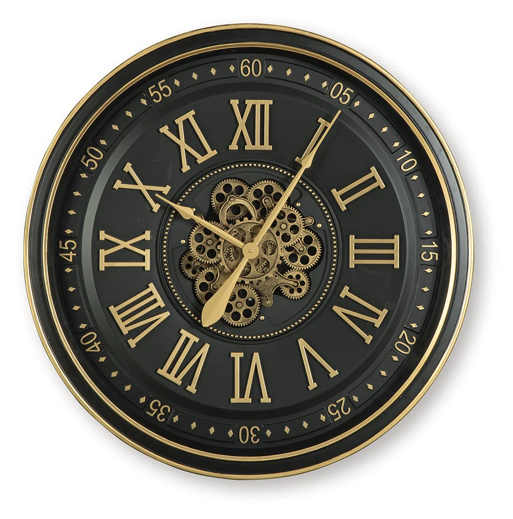 Dairton Black/Gold Finish Wall Clock - Image 2