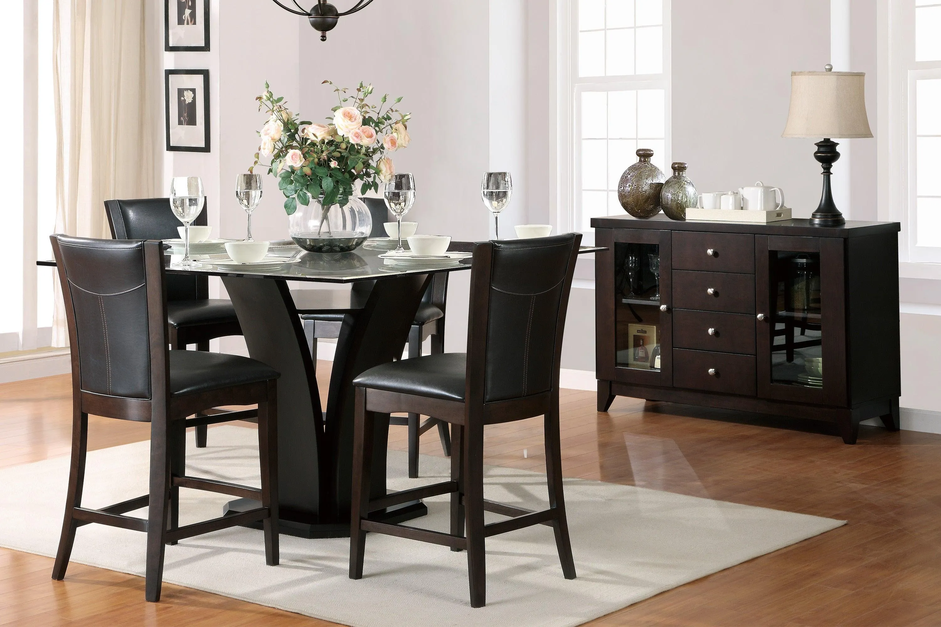 Daisy Dark Brown Counter Height Chair, Set of 2 - Image 2