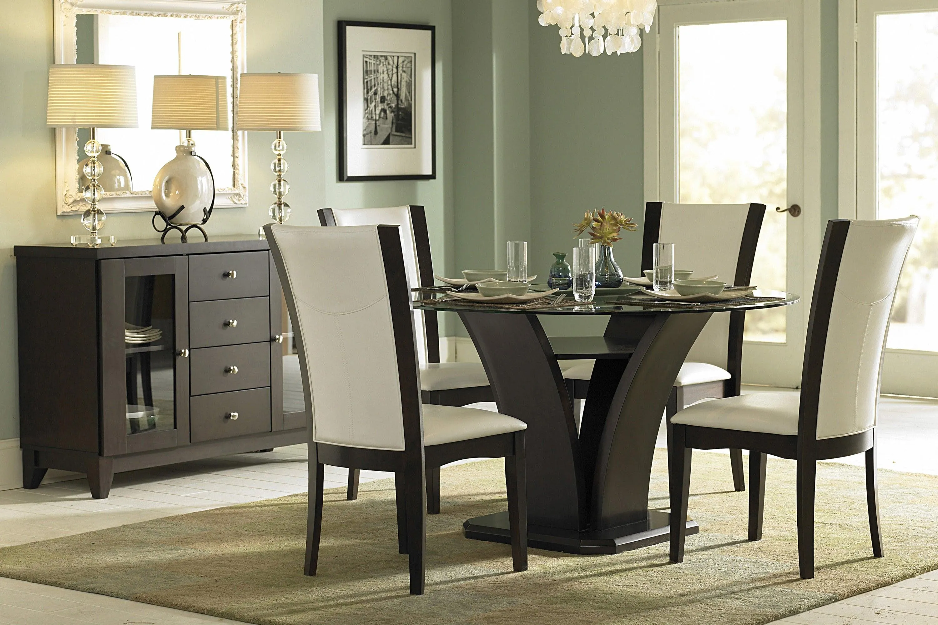 Daisy White/Dark Brown Side Chair, Set of 2 - Image 2