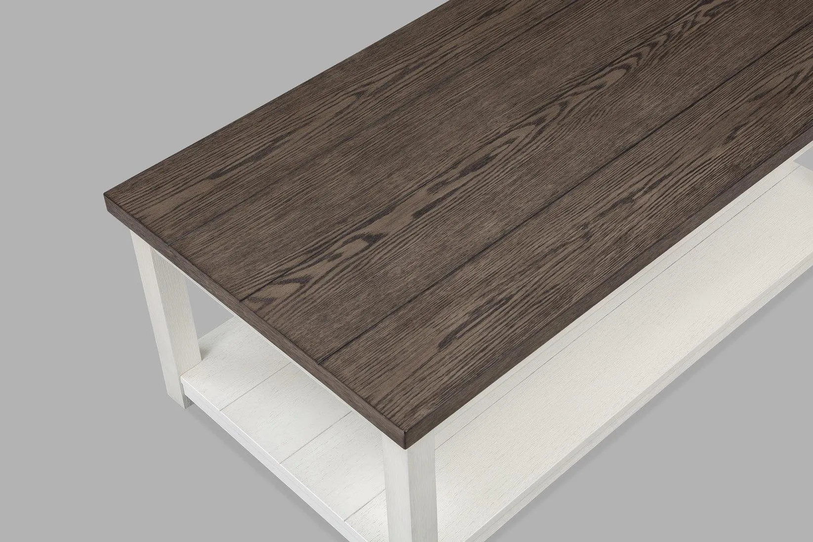 Dakota Chalk White Coffee Table with Casters - Image 2