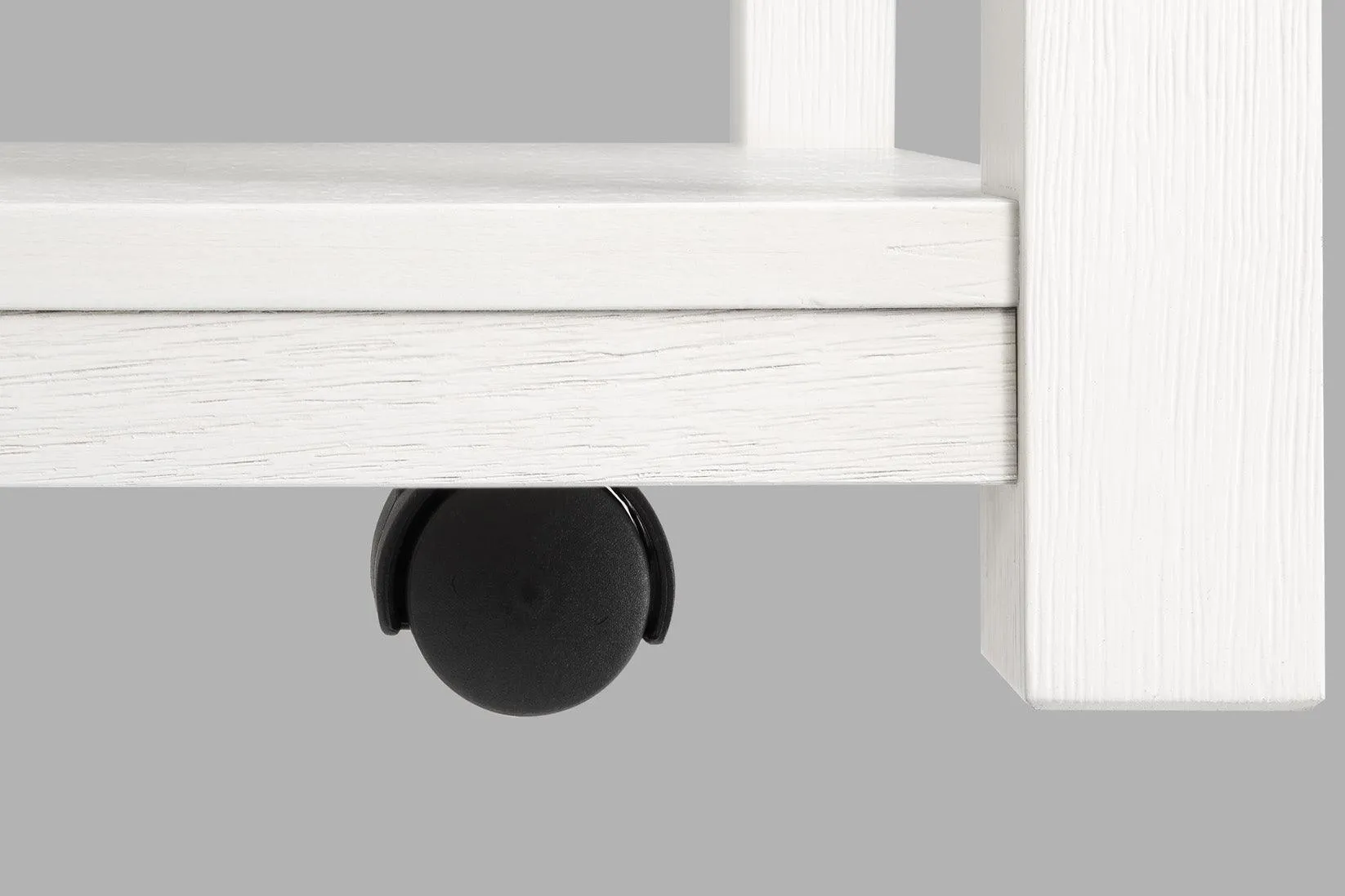 Dakota Chalk White Coffee Table with Casters - Image 3