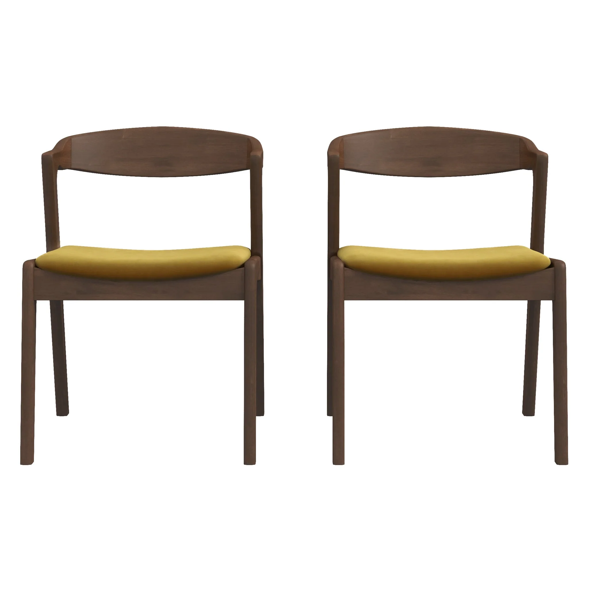 Dakota Dark Yellow Velvet Dining Chair (Set Of 2) - Image 7