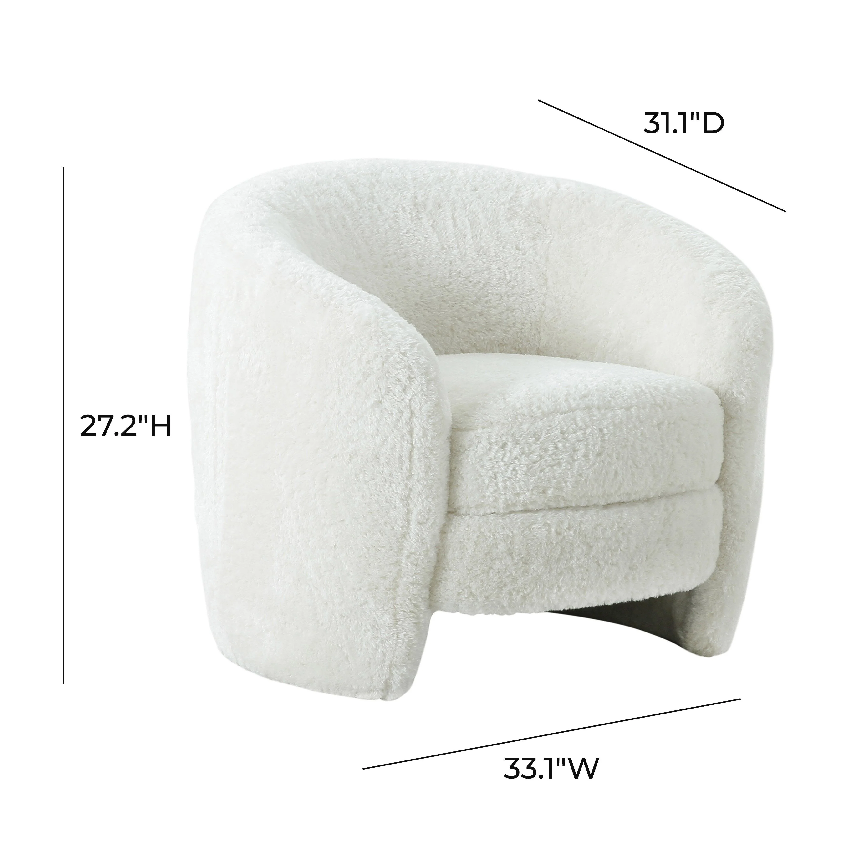 Dakota Faux Shearling Armchair - Image 5