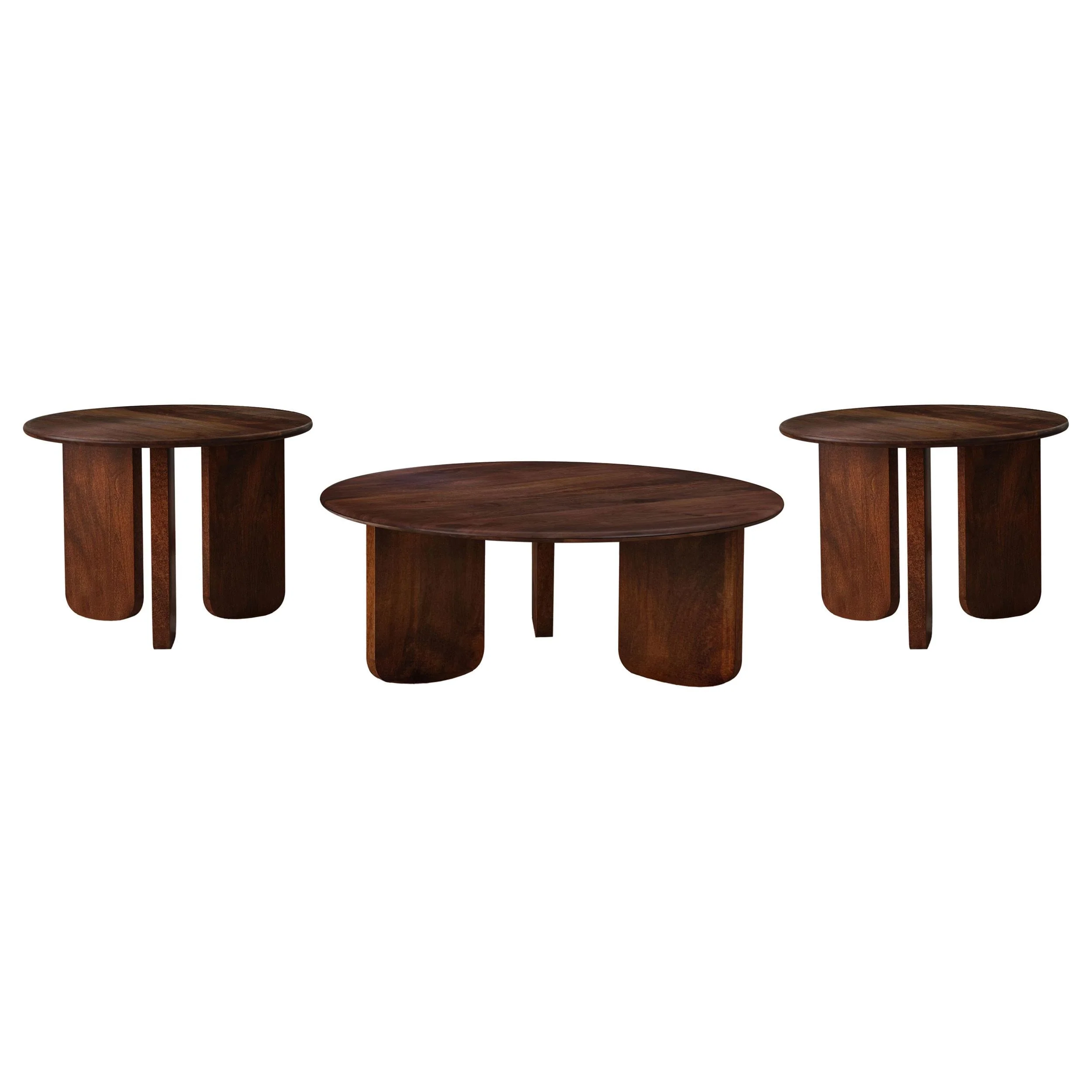 Dale Brown 3-Piece Solid Wood Coffee and End Table Set - Image 2