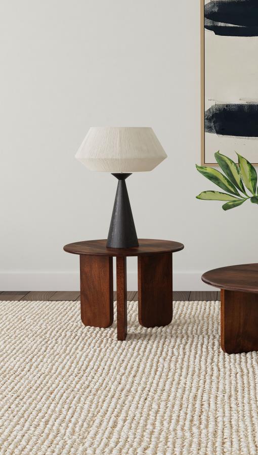 Dale Brown Round Solid Mango Wood Side End Table