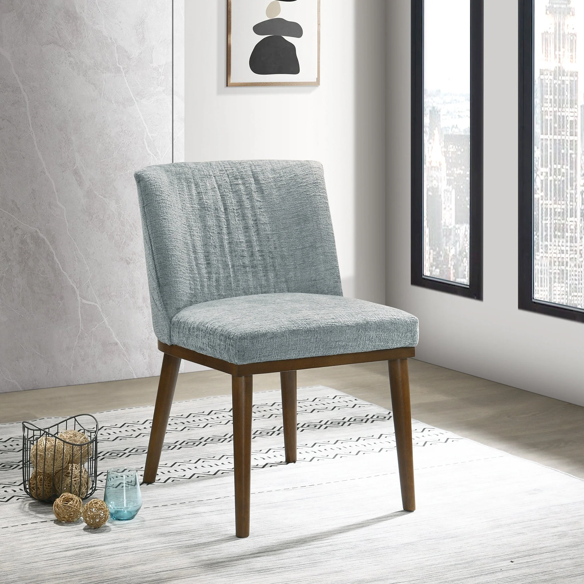 Daley Grey Fabric Dining Chair (Set Of 2) - Image 3