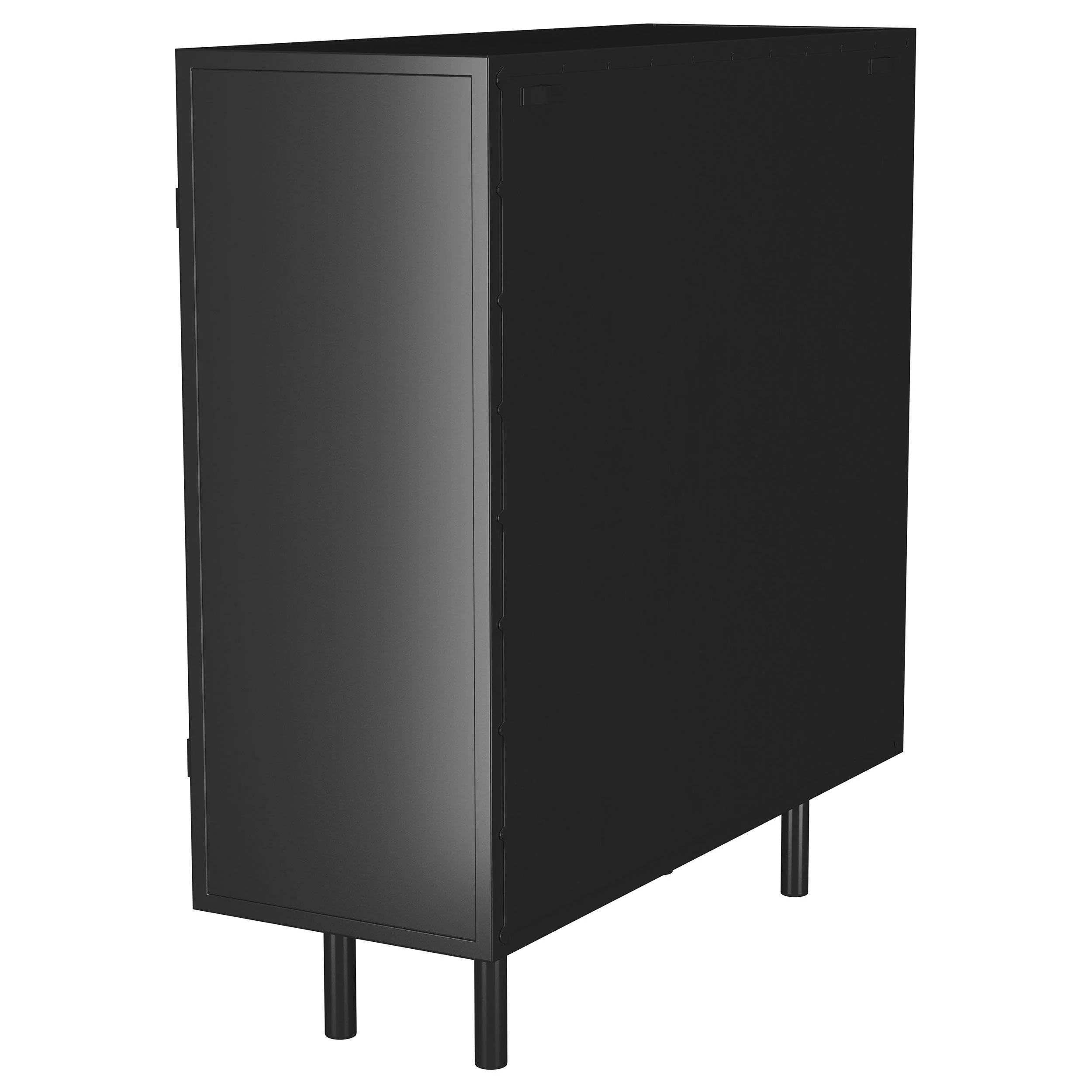 Dalia Black 2-Door Accent Storage Cabinet with Shelving - Image 4