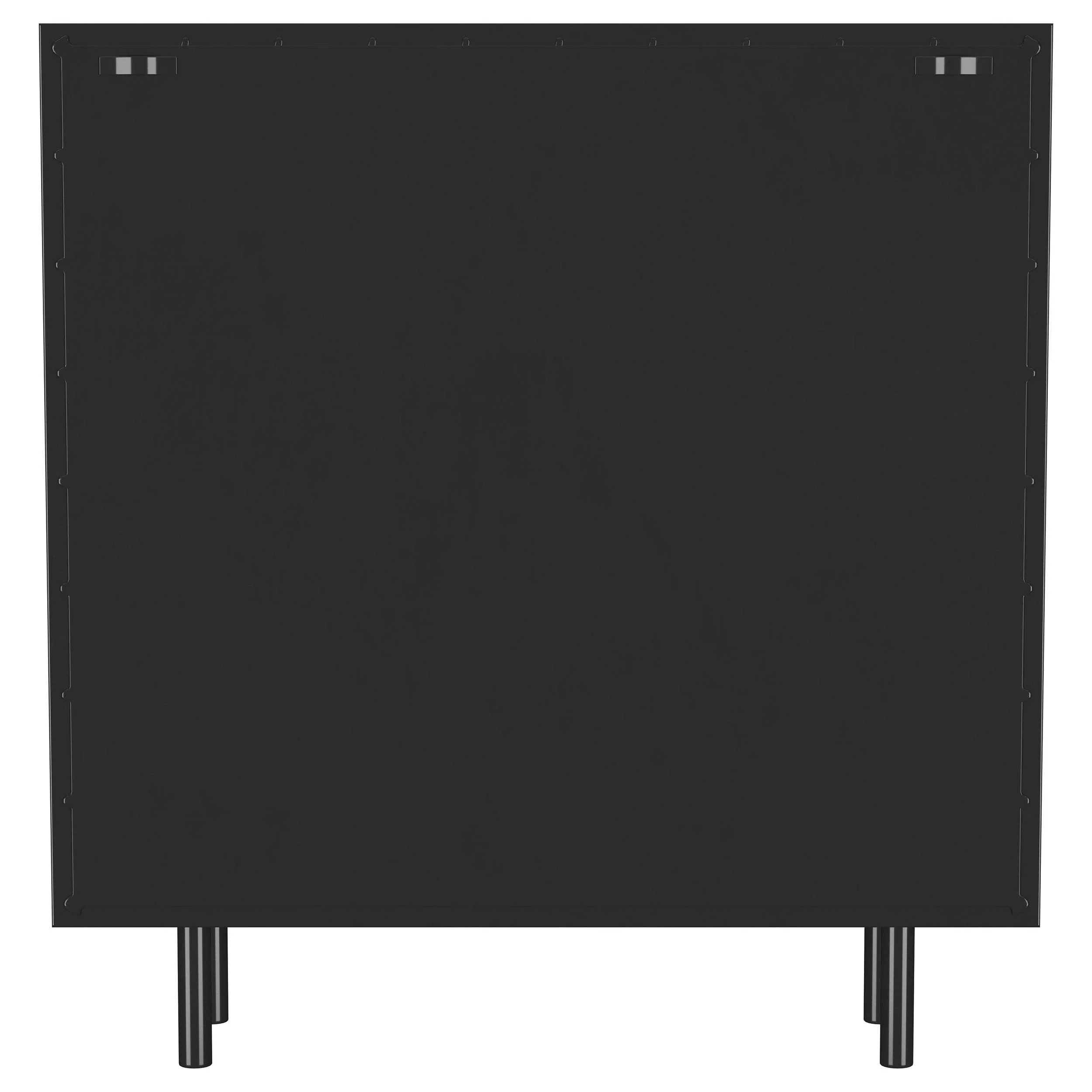 Dalia Black 2-Door Accent Storage Cabinet with Shelving - Image 5