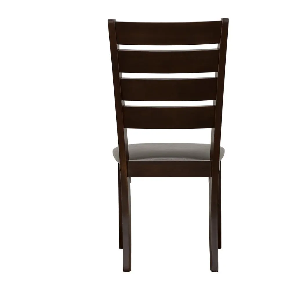 Dalila Cappuccino and Black Ladder Back Side Chairs, Set of 2 - Image 4