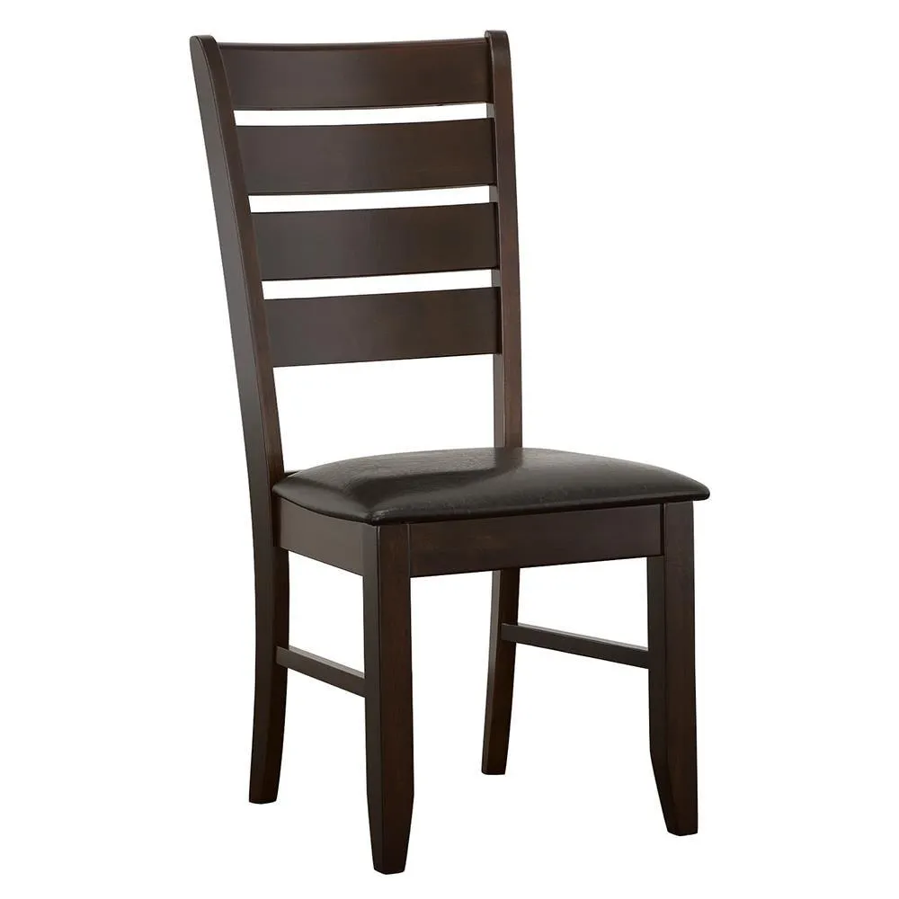 Dalila Cappuccino and Black Ladder Back Side Chairs, Set of 2 - Image 5