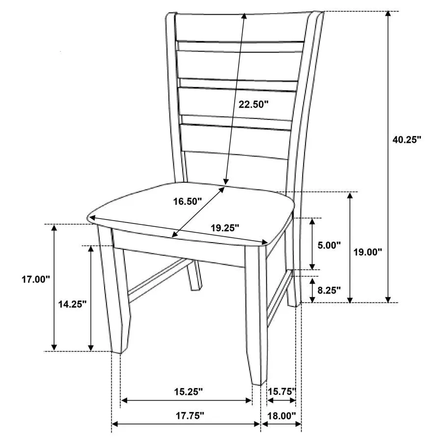 Dalila Cappuccino/Black 5-Piece Dining Set - Image 13