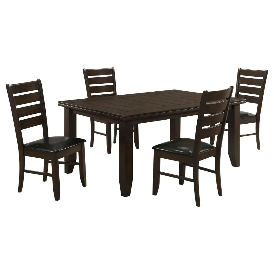 Dalila Cappuccino/Black 5-Piece Dining Set - Image 2