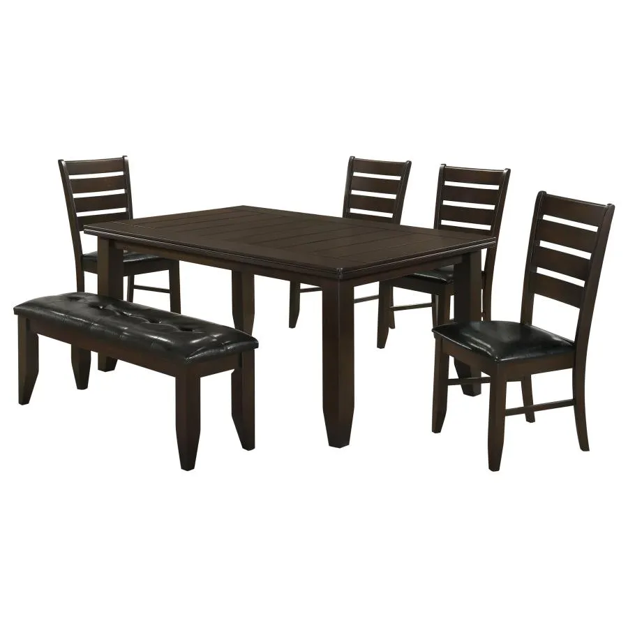 Dalila Cappuccino/Black 6-Piece Dining Set - Image 2