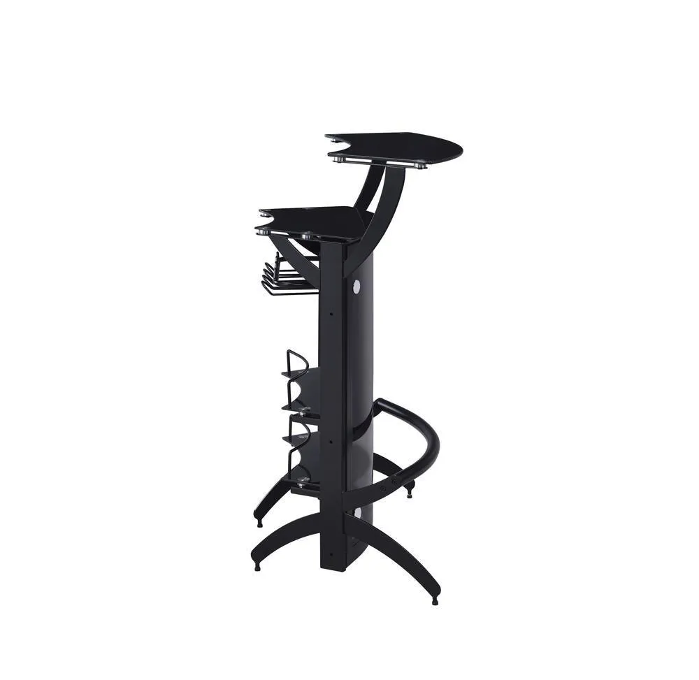Dallas Smoked/Black 3-Bottle Wine Rack Bar Unit - Image 13