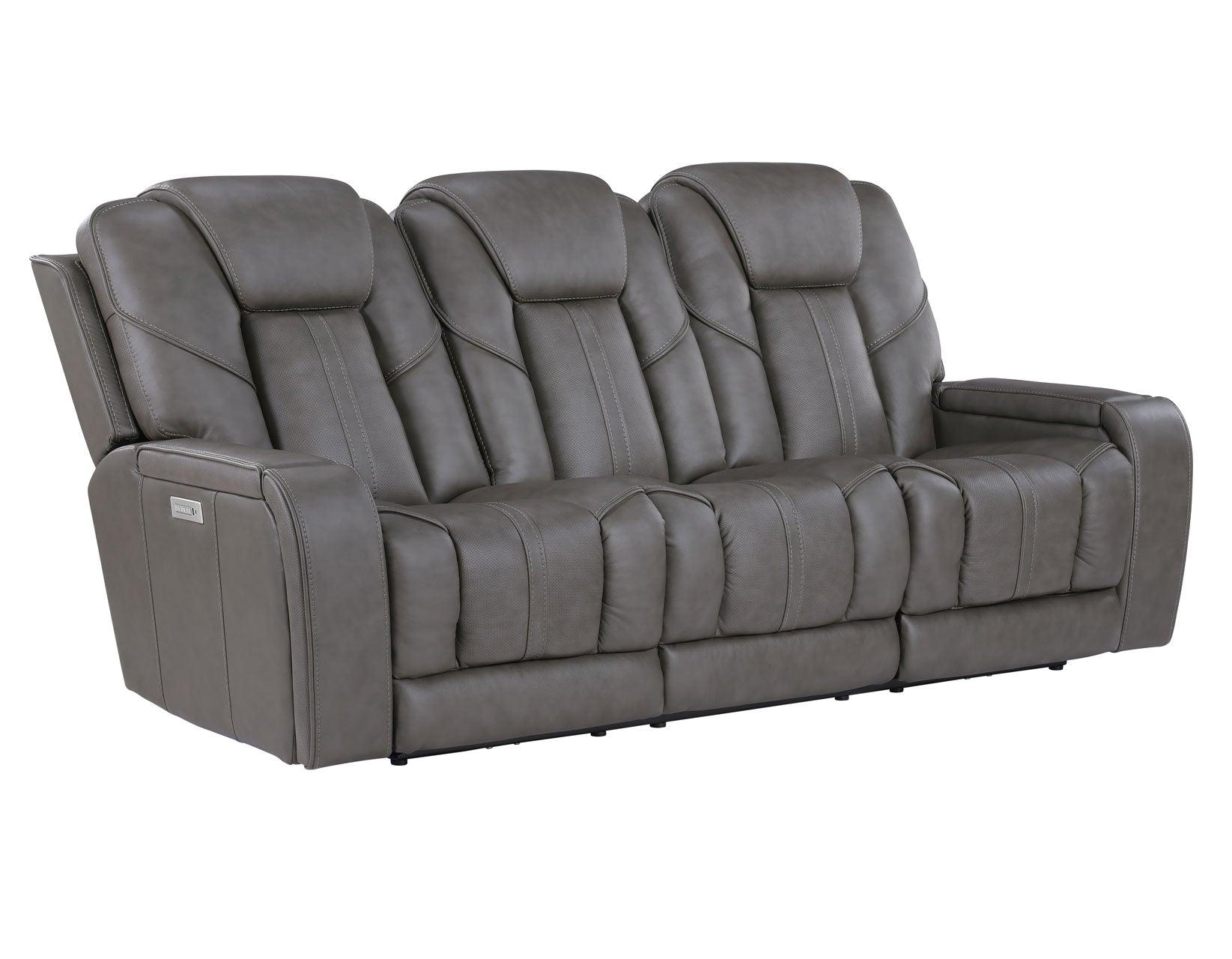 Daniel 3-Piece Triple Power Leather Manual Reclining Set - Image 11