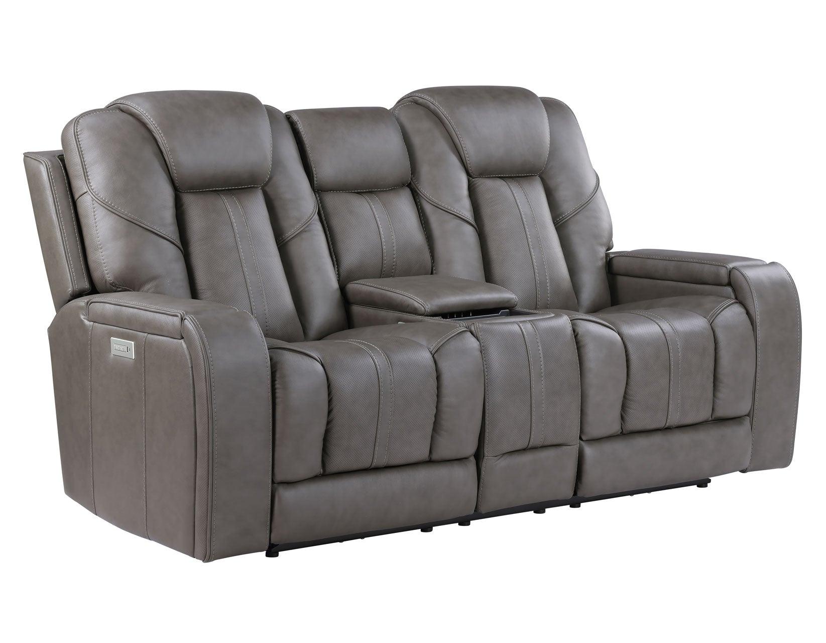 Daniel 3-Piece Triple Power Leather Manual Reclining Set - Image 16