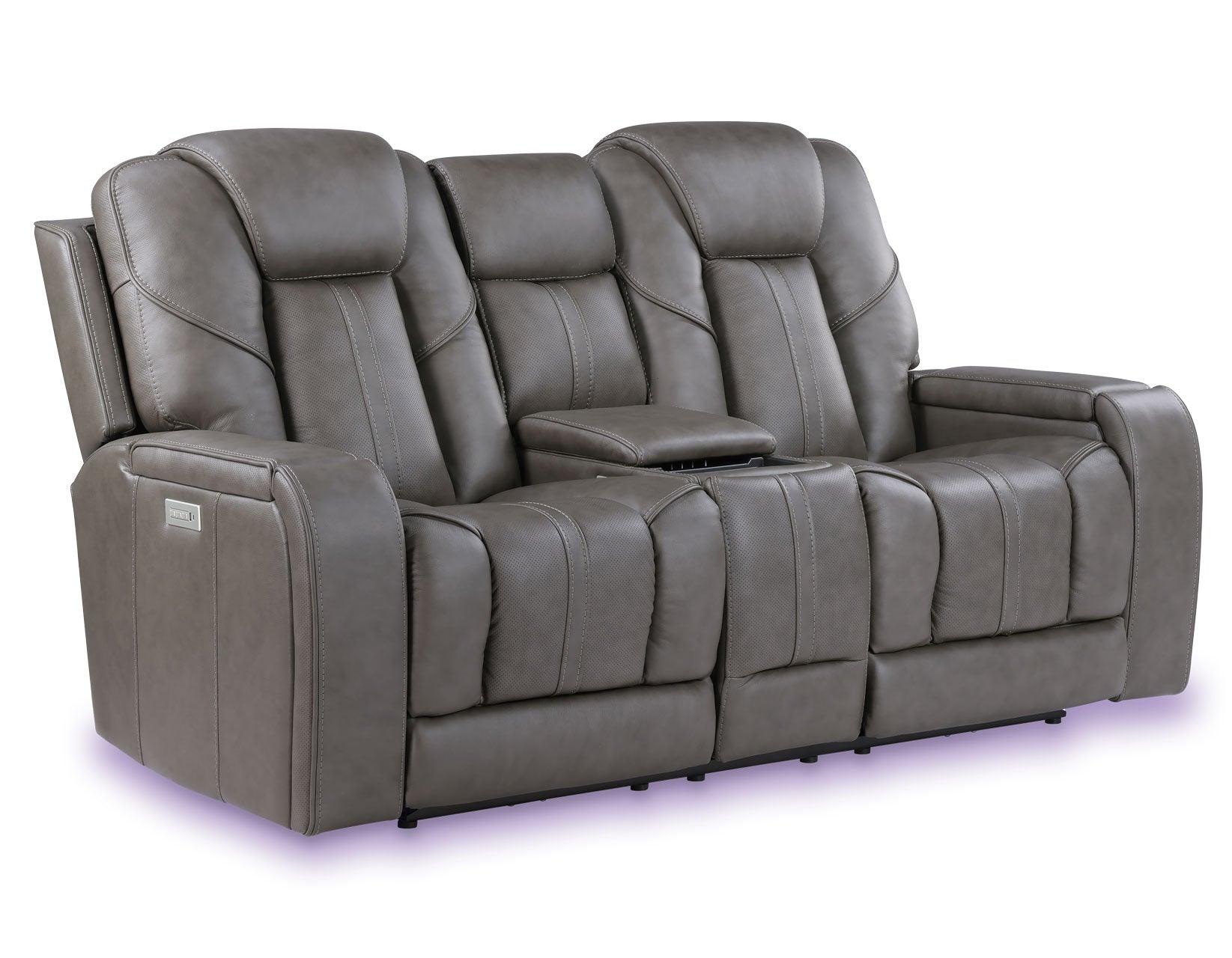Daniel 3-Piece Triple Power Leather Manual Reclining Set - Image 20