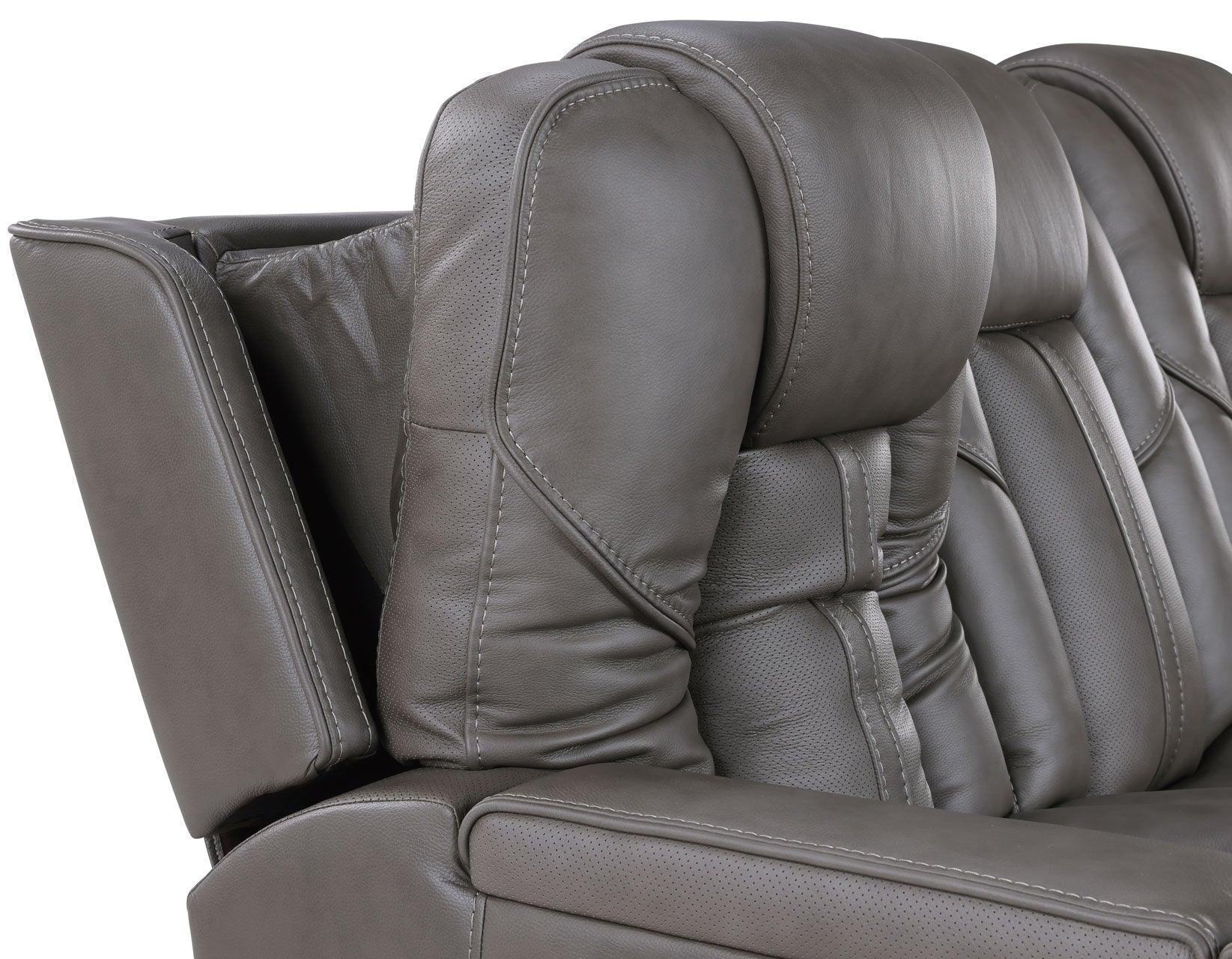 Daniel 3-Piece Triple Power Leather Manual Reclining Set - Image 34